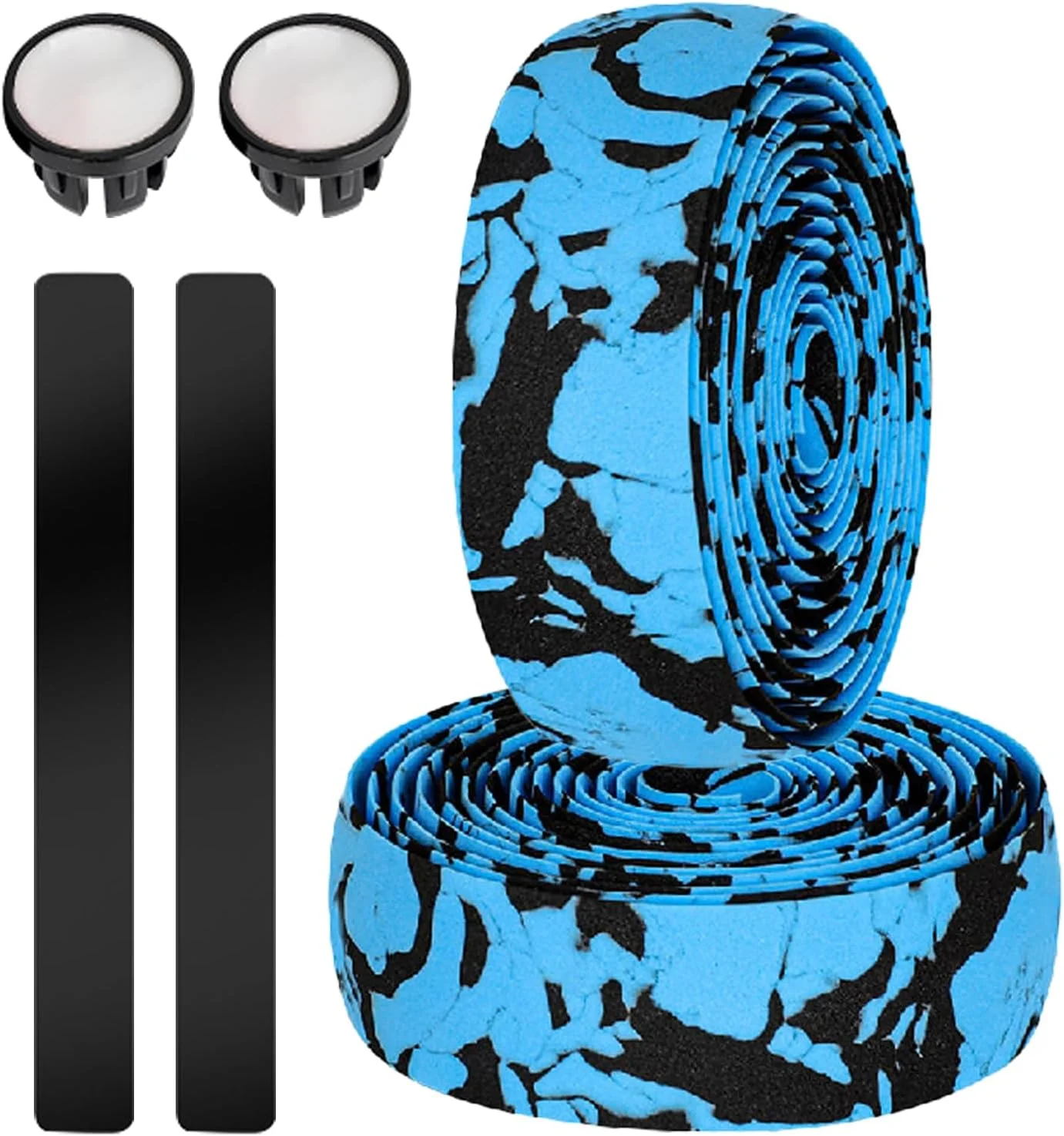 نوار فرمان، گریپ EVA جاذب ضربه، نوارهای فرمان دوچرخه - برای ارتقاء راحتی موتورسواری، نصب و میرایی لرزش