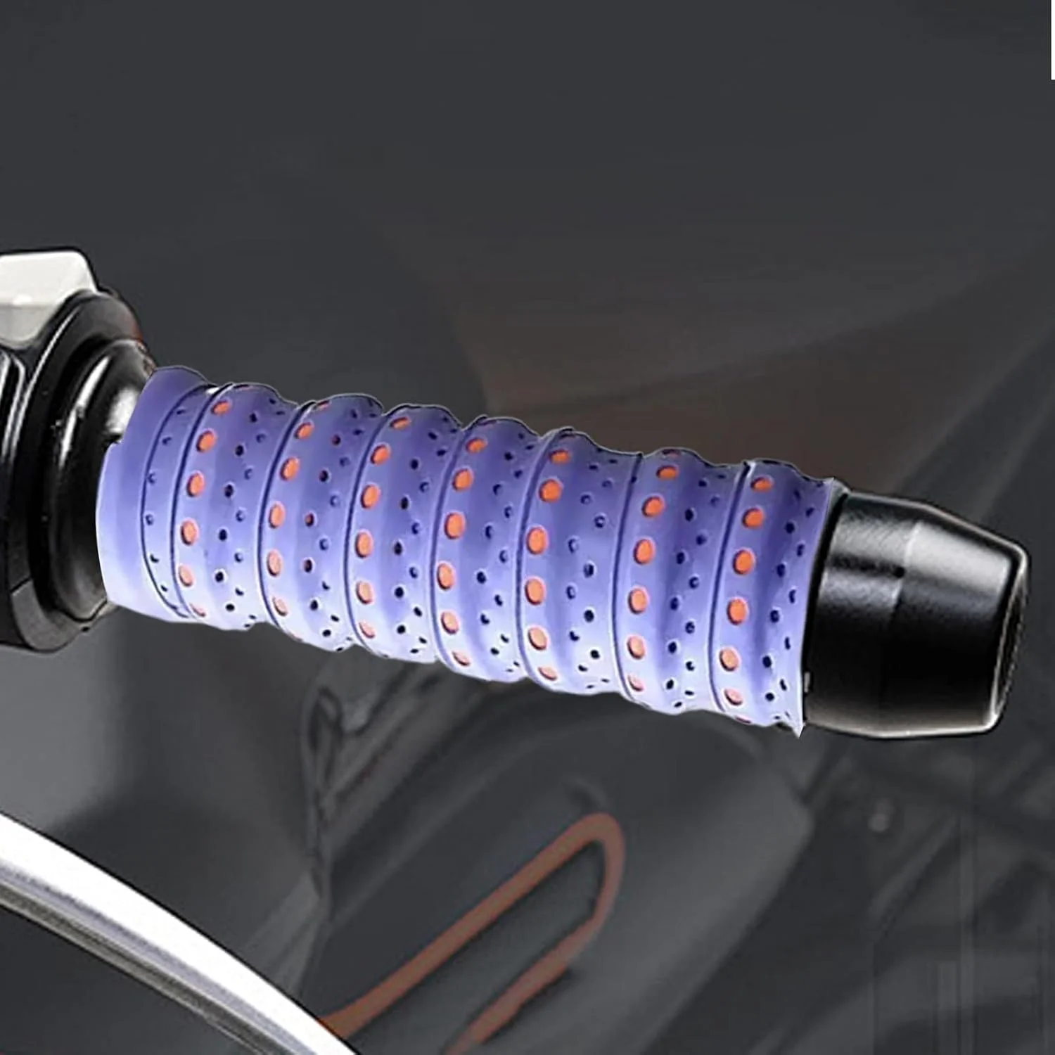 نوار فرمان - روکش سیلیکونی فرمان دوچرخه | نوار فرمان ضد لغزش و تنفسی | برای دوچرخه سواری، دوچرخه های الکترونیکی، ورزش، سواری، کمپینگ، تمرین، اسکوتر، موتورسیکلت و ورزش