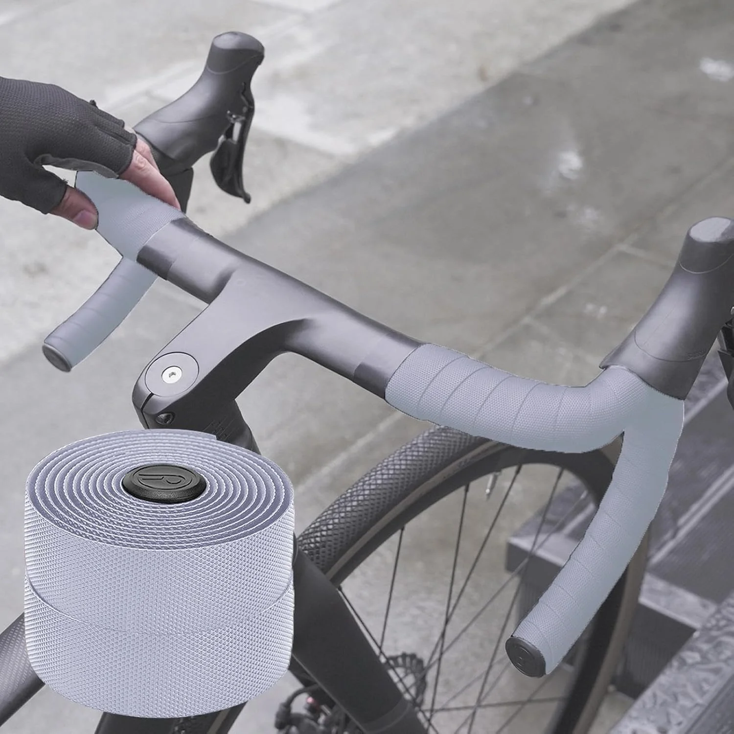 نوار فرمان برای دوچرخه کورسی - جذب کننده ضربه، ضد لغزش، چسب راحت، نوار فرمان تجهیزات ورزشی - برای سواری راحت، چسبندگی بیشتر، دوچرخه سواری در روزهای بارانی