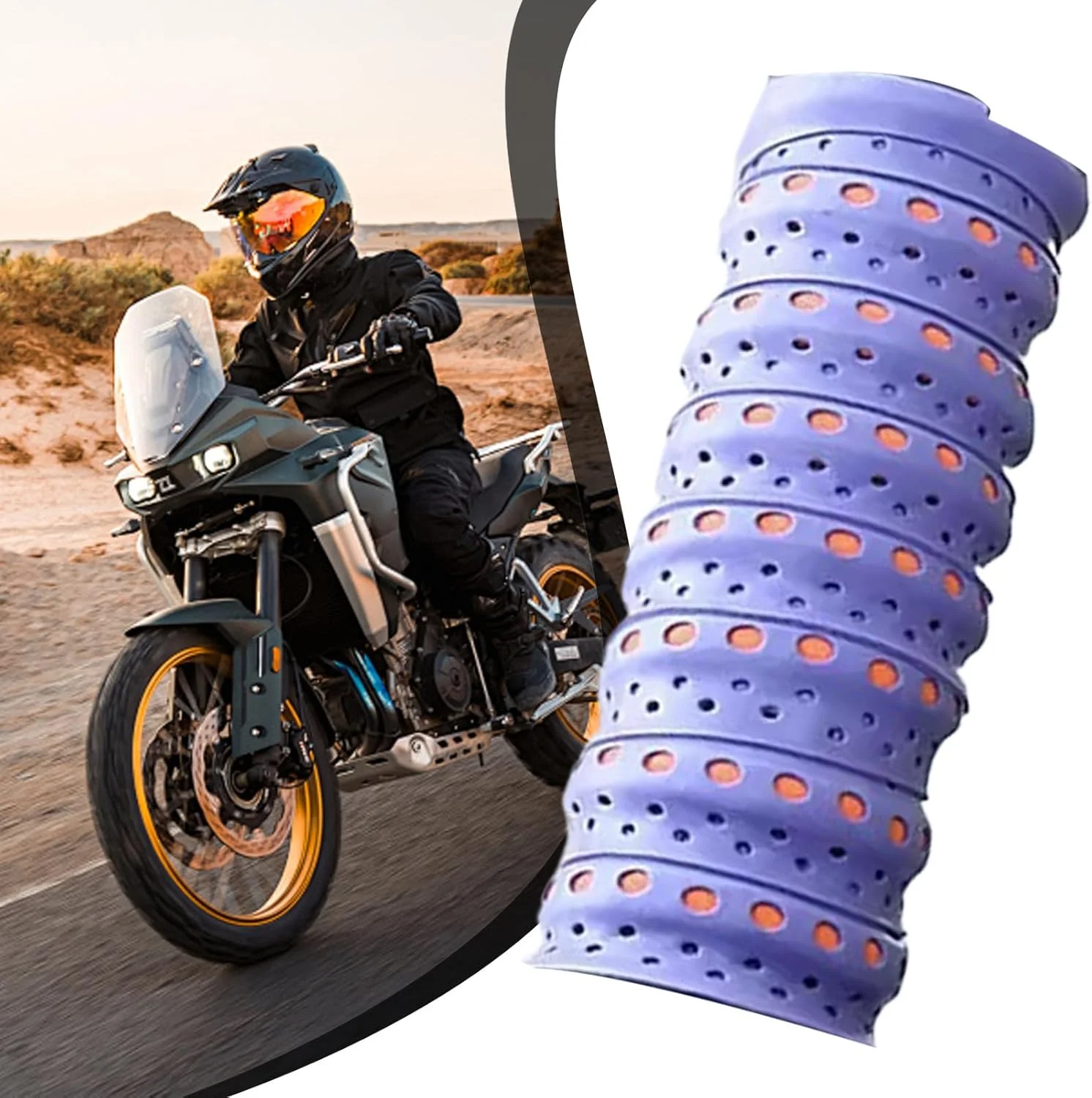 نوار فرمان دوچرخه، روکش سیلیکونی فرمان دوچرخه - روکش فرمان ضد لغزش | برای دوچرخه سواری، ورزش های کوهستانی، کمپینگ، اسکوتر، موتورسیکلت نوار فرمان دوچرخه، روکش سیلیکونی فرمان دوچرخه - روکش فرمان ضد لغزش | برای دوچرخه سواری، ورزش های کوهستانی، کمپینگ، اسکوتر، موتورسیکلت