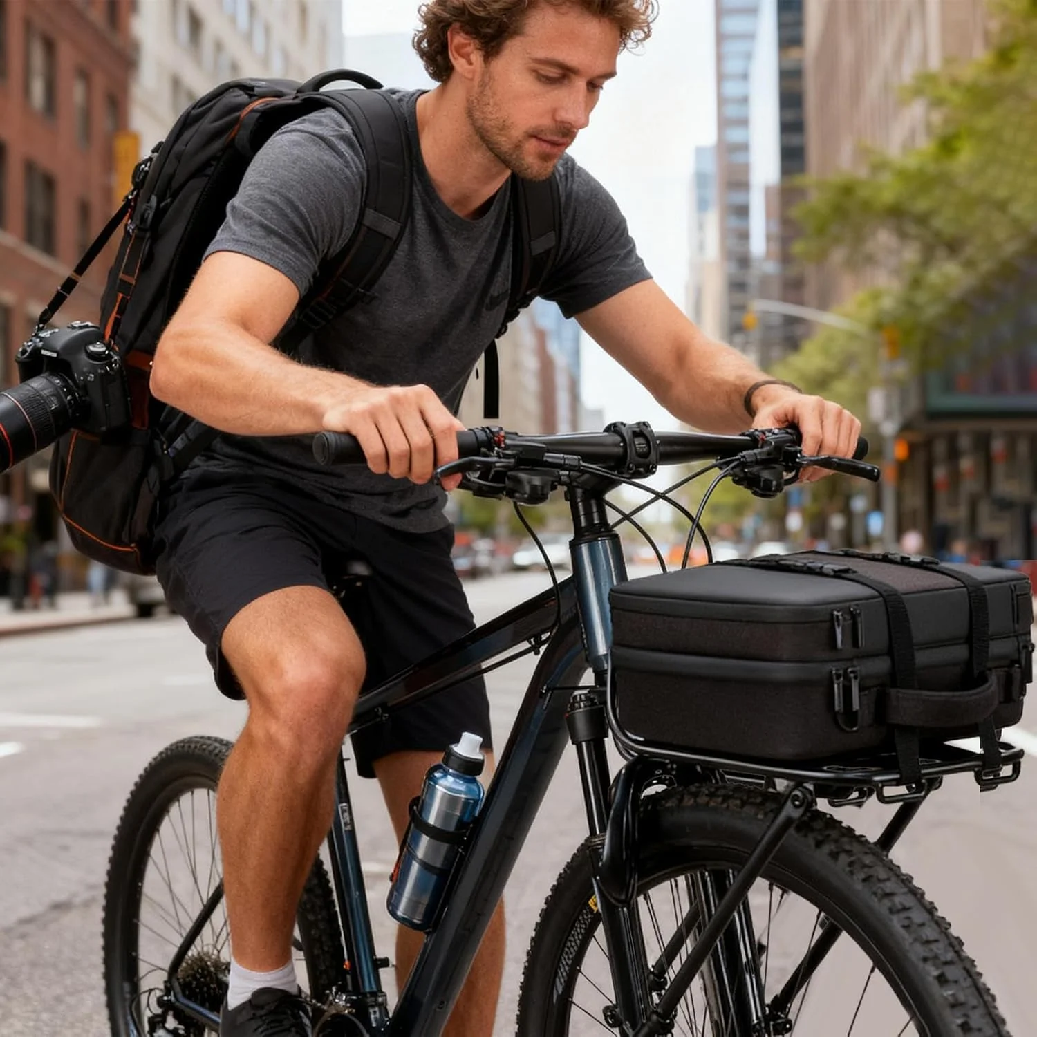 جلو سبد دوچرخه - نگهدارنده و محل نگهداری آلومینیومی | سبد حمل دوچرخه با بند - برای دوچرخه سواری، جاده، پارکینگ سرپوشیده، ساحل، دیوار جلو سبد دوچرخه - نگهدارنده و محل نگهداری آلومینیومی | سبد حمل دوچرخه با بند - برای دوچرخه سواری، جاده، پارکینگ سرپوشیده، ساحل، دیوار