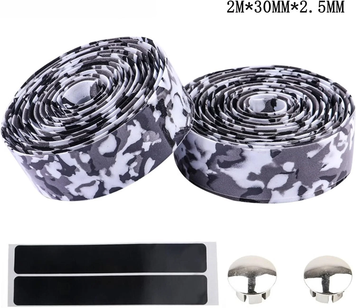 نوار فرمان دوچرخه THE WHITE SHOP، 2 عددی، سری استتار، نوار فرمان راحت برای دوچرخه های کورسی به همراه درپوش انتهایی فرمان (سیاه-سفید) نوار فرمان دوچرخه THE WHITE SHOP، 2 عددی، سری استتار، نوار فرمان راحت برای دوچرخه های کورسی به همراه درپوش انتهایی فرمان (سیاه-سفید)