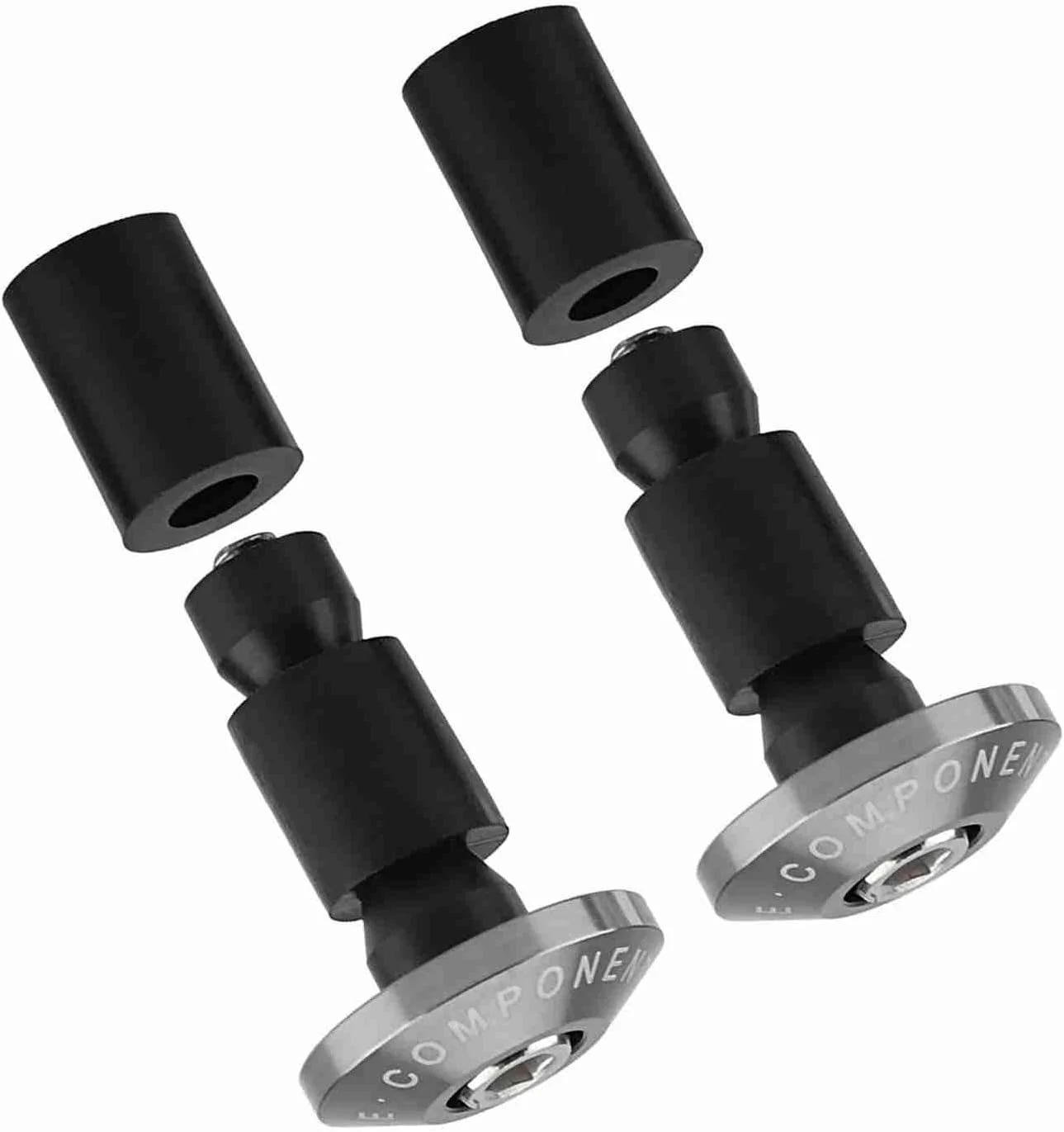 درپوش لغزنده انتهای دسته فرمان موتور سیکلت موریلیان، درپوش های محکم و کاربردی آلیاژ آلومینیوم برای مسابقات ATV آفرود، قطعه شیک و رنگارنگ روشن، محافظت از میله و دسته، آسان (خاکستری)