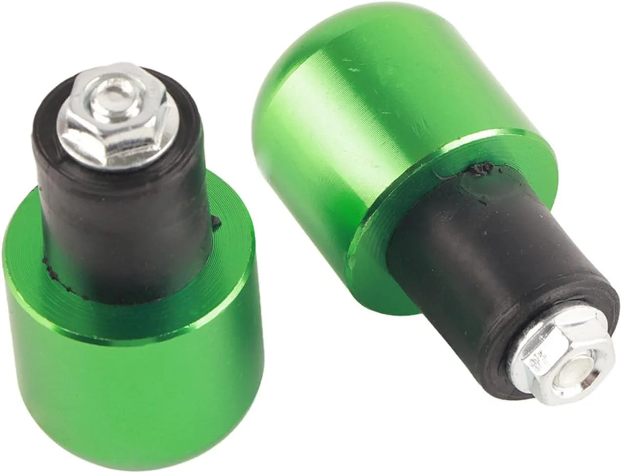 دو عدد وزنه سر دسته فرمان گرد موتورسیکلت یونیورسال 18-22 میلی‌متری موریلیان، طراحی شیک، نصب آسان، عملکرد پایدار، جنس آلیاژ آلومینیوم، ضد زنگ، محکم و راحت (سبز)