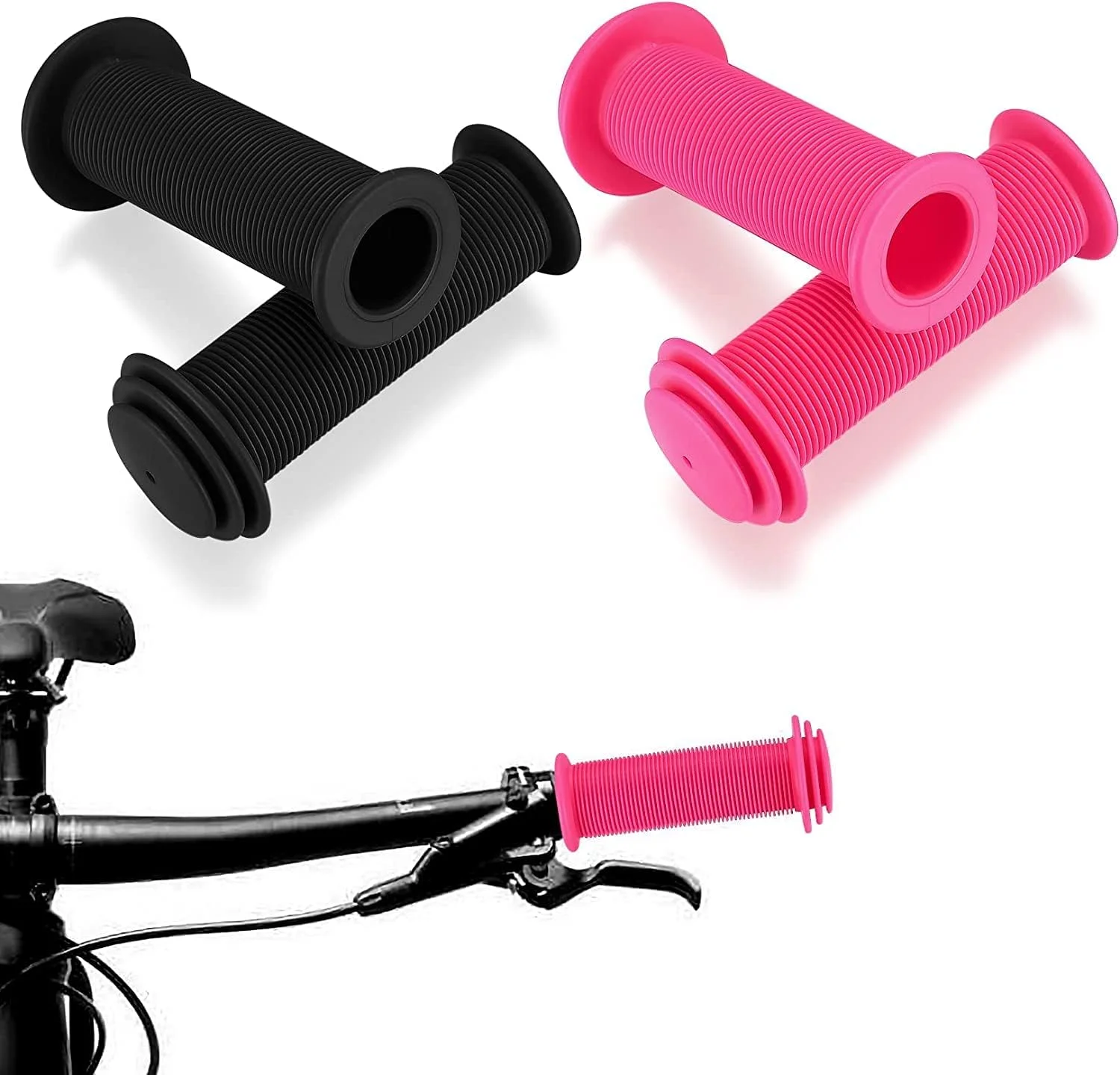 دستگیره فرمان دوچرخه SYOSI 22 میلیمتری لاستیکی ضد لغزش برای دوچرخههای کوهستانی BMX استاندارد کودکان - مشکی/قرمز 2 جفت دستگیره فرمان دوچرخه SYOSI 22 میلیمتری لاستیکی ضد لغزش برای دوچرخههای کوهستانی BMX استاندارد کودکان - مشکی/قرمز 2 جفت