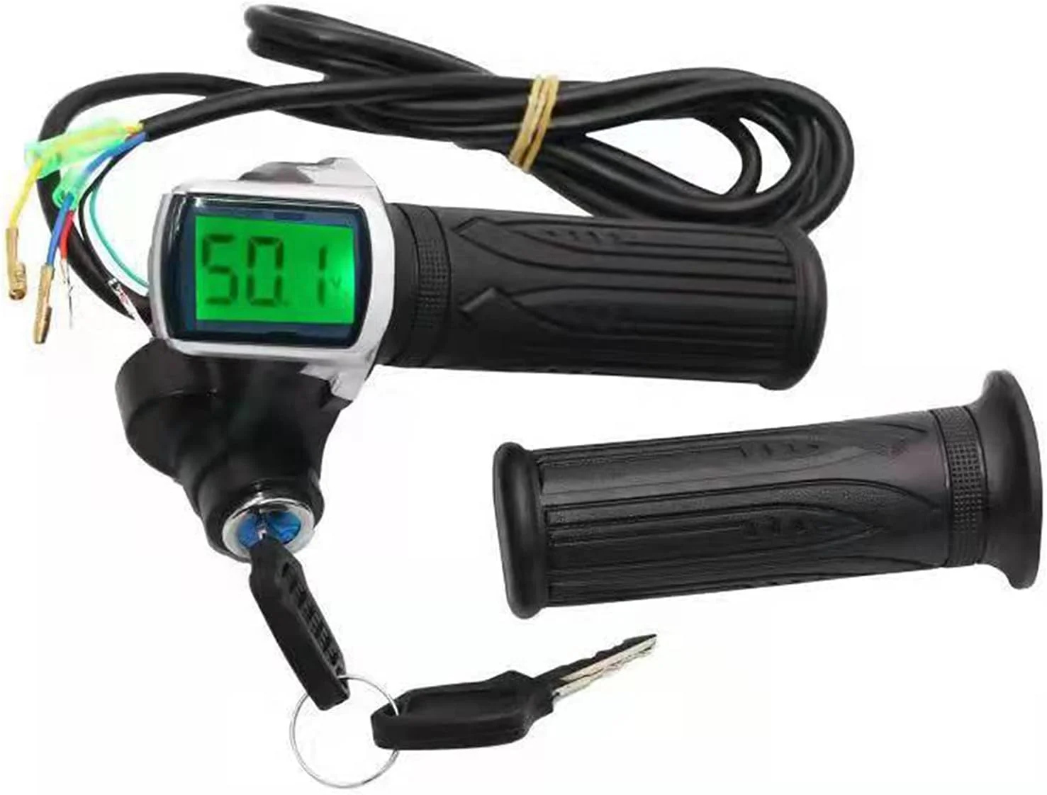 دسته گاز چرخ برقی پپیسکی با نمایشگر LCD باتری، دسته گاز دوچرخه برقی با نشانگر قدرت، 24V 36V 48V دسته گاز چرخ برقی پپیسکی با نمایشگر LCD باتری، دسته گاز دوچرخه برقی با نشانگر قدرت، 24V 36V 48V