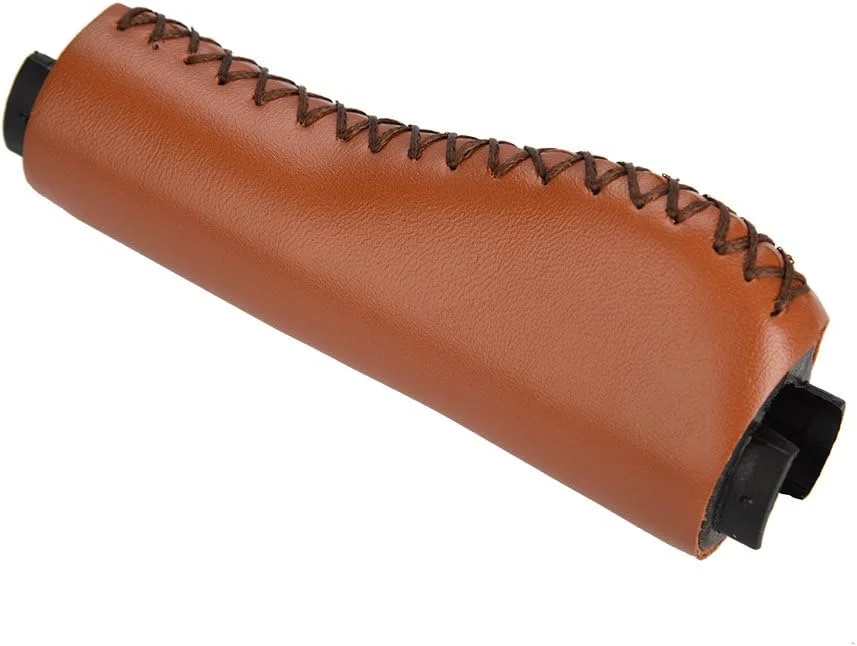 دستگیره فرمان دوچرخه کیانسو، یک جفت چرم مصنوعی PU قفل‌شو مناسب دوچرخه‌کوهستان و تاشو (قهوه‌ای) به همراه قطعات یدکی