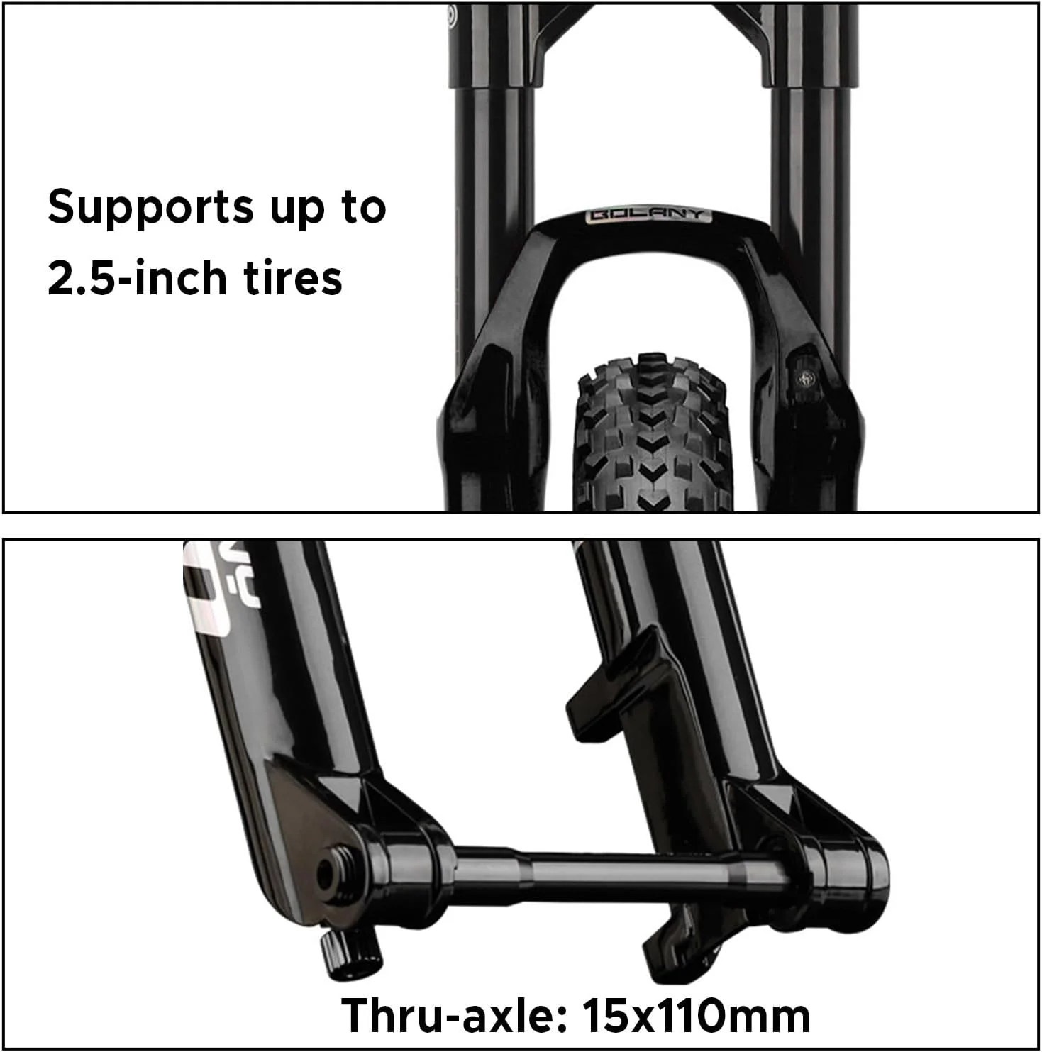 دوشاخ جلوی دوچرخه کوهستان پپیسکی، حرکت 120 میلی متر، لوله مخروطی، کنترل از راه دور، آلیاژ منیزیم، دوشاخ تعلیق محور