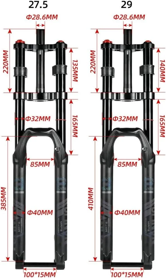 دوشاخ تعلیق بادی دوچرخه کوهستان 27.5 29 اینچ مناسب سراشیبی DH/XC، حرکت 150 میلی متر، برگشت قابل تنظیم 28.6 میلی متر، دوشاخ دوشانه مستقیم، محور 15 * 100 میلی متر HL (رنگ: مشکی 29 اینچ) دوشاخ تعلیق بادی دوچرخه کوهستان 27.5 29 اینچ مناسب سراشیبی DH/XC، حرکت 150 میلی متر، برگشت قابل تنظیم 28.6 میلی متر، دوشاخ دوشانه مستقیم، محور 15 * 100 میلی متر HL (رنگ: مشکی 29 اینچ)