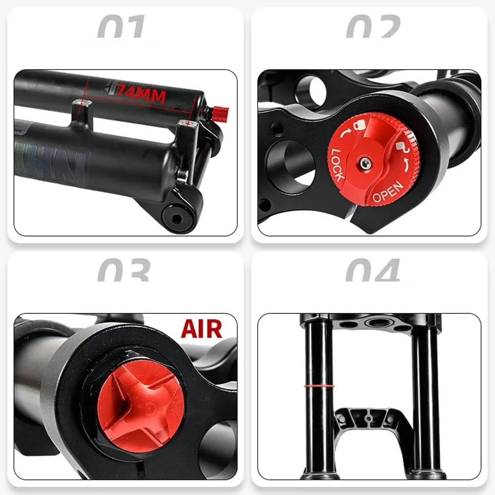 دوشاخ تعلیق بادی دوچرخه کوهستان 27.5 29 اینچ مناسب سراشیبی DH/XC، حرکت 150 میلی متر، برگشت قابل تنظیم 28.6 میلی متر، دوشاخ دوشانه مستقیم، محور 15 * 100 میلی متر HL (رنگ: مشکی 29 اینچ) دوشاخ تعلیق بادی دوچرخه کوهستان 27.5 29 اینچ مناسب سراشیبی DH/XC، حرکت 150 میلی متر، برگشت قابل تنظیم 28.6 میلی متر، دوشاخ دوشانه مستقیم، محور 15 * 100 میلی متر HL (رنگ: مشکی 29 اینچ)