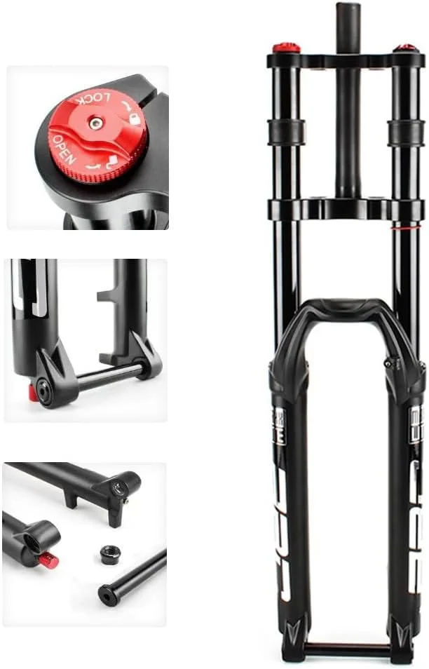 دوشاخ بادی دوچرخه کوهستان آلیاژ منیزیم 27.5 اینچ 29 مناسب دوچرخه کوهستان DH مشکی 150 میلی متر دوشاخ بادی دوچرخه کوهستان آلیاژ منیزیم 27.5 اینچ 29 مناسب دوچرخه کوهستان DH مشکی 150 میلی متر