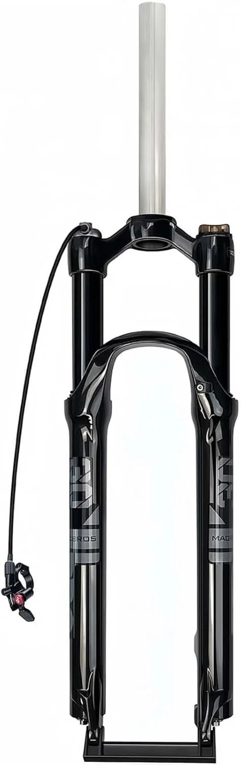 دوشاخ بادی دوچرخه کوهستان سایز 26/27.5/29 اینچ، کمک فنر با قابلیت تنظیم برگشت، لوله صاف 1 1/8 اینچ، QR 9 میلی متر، کورس 100 میلی متر