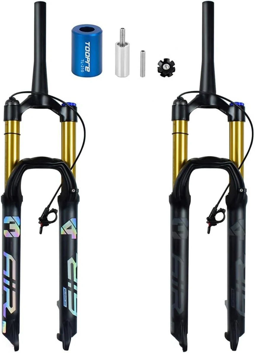 دوشاخ تعلیق دوچرخه تاشو فوق سبک 27.5 29، لوله مخروطی بدون رزوه 28.6، ترمز دیسکی، دوشاخ جلو دوچرخه کوهستانی، پیمایش 160 میلی متر، QR 9 میلی متر، قفل تاج دوشاخ تعلیق دوچرخه تاشو فوق سبک 27.5 29، لوله مخروطی بدون رزوه 28.6، ترمز دیسکی، دوشاخ جلو دوچرخه کوهستانی، پیمایش 160 میلی متر، QR 9 میلی متر، قفل تاج