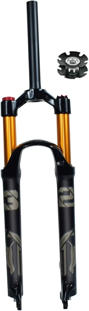 دوشاخ کمک فنر دوچرخه کوهستان سایز 26 27.5 29 اینچ، لوله صاف 1 1/8 اینچ، مناسب برای دوچرخه کوهستان، توریستی، تاشو، XC، دوچرخه های الکترونیکی، 120 میلی متر حرکت، محور QR 100×9 میلی متر