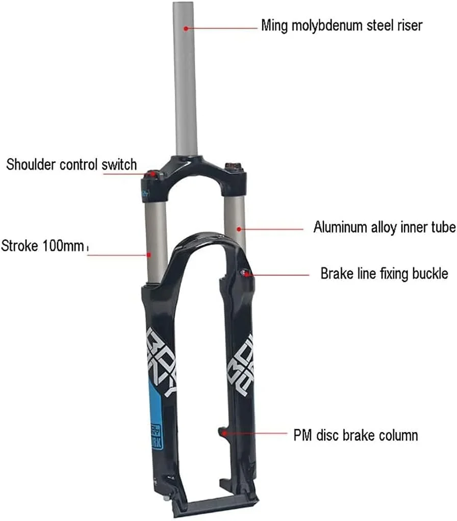 دوشاخ جلوی دوچرخه کوهستان، دوشاخ تعلیق دوچرخه، دوشاخ فنری آلیاژ آلومینیوم 26/27.5/29 اینچ، کمک فنر، A, 27.5 اینچ دوشاخ جلوی دوچرخه کوهستان، دوشاخ تعلیق دوچرخه، دوشاخ فنری آلیاژ آلومینیوم 26/27.5/29 اینچ، کمک فنر، A, 27.5 اینچ