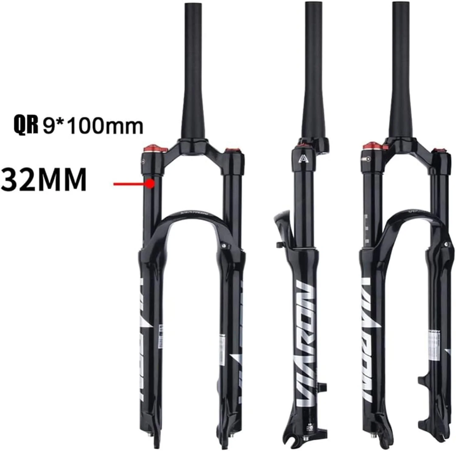 دوشاخ تعلیق بادی دوچرخه کوهستان 26/27.5/29 اینچی با حرکت 100 میلی متری