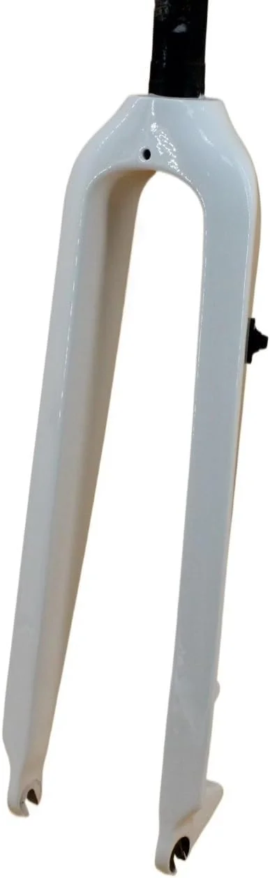 دوشاخ دوچرخه تمام کربن فیبر سفید، دوشاخ جلوی دوچرخه دیسکی مناسب دوچرخه کوهستان سایز 26 و 29