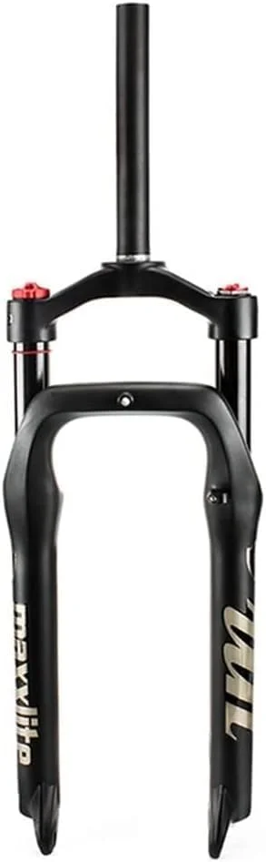 دوشاخ جلوی دوچرخه کوهستان 20/26 اینچی، دوشاخ بادی مخصوص دوچرخه های پهن، با طول حرکت 100 میلی متر، ساخته شده از آلیاژ آلومینیوم، مناسب برای لاستیک های 4.0 اینچی، دوشاخ تعلیق دوچرخه برفی