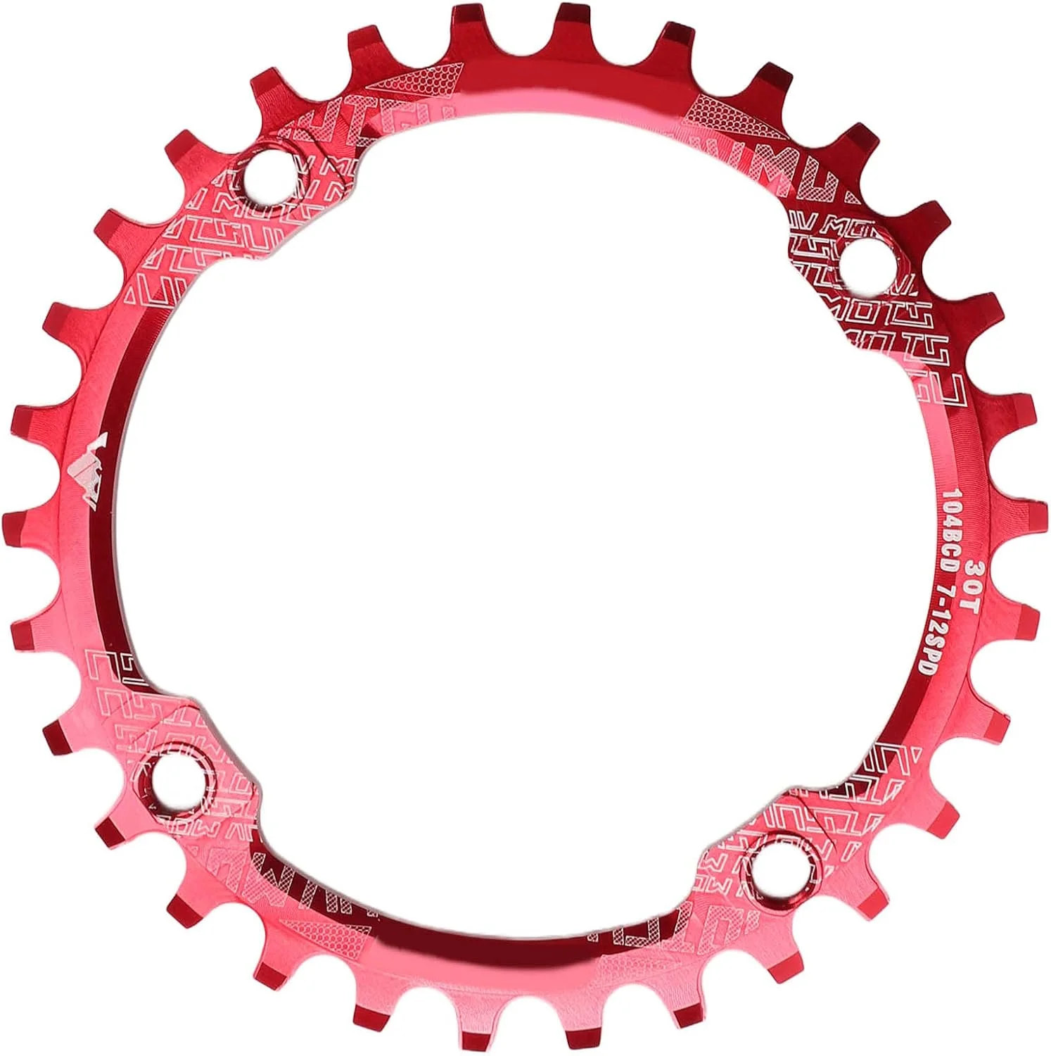 طبق قامه 30T آلیاژ آلومینیوم با استحکام بالا Sorandy 104BCD برای دوچرخه کوهستان، طبق قامه با عملکرد پایدار برای علاقه مندان به دوچرخه سواری