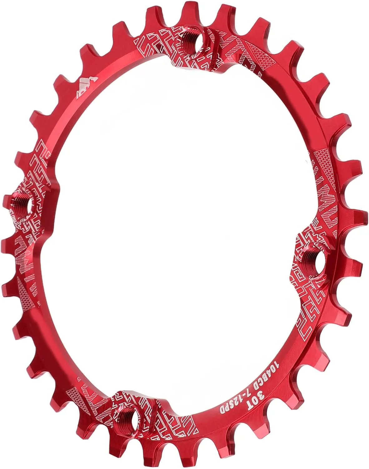 طبق قامه 30T آلیاژ آلومینیوم با استحکام بالا Sorandy 104BCD برای دوچرخه کوهستان، طبق قامه با عملکرد پایدار برای علاقه مندان به دوچرخه سواری