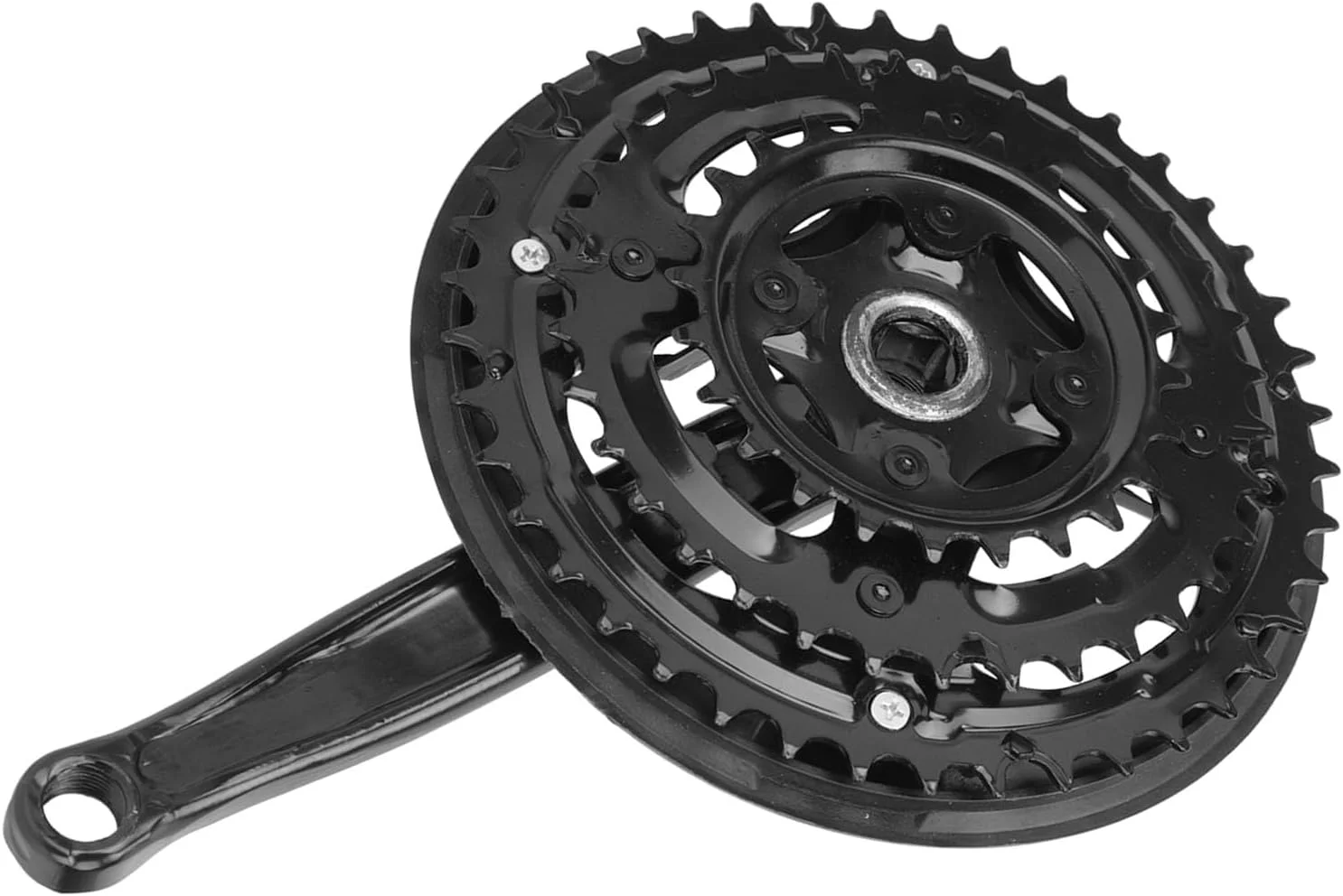 طبق قامه فولادی کربنی Sorandy با کاربری آسان، 24-34-42T به همراه محافظ زنجیر مناسب برای دوچرخه کوهستان و جاده، با استحکام بالا و مناسب برای دوچرخه کوهستان 21/24/27 سرعته