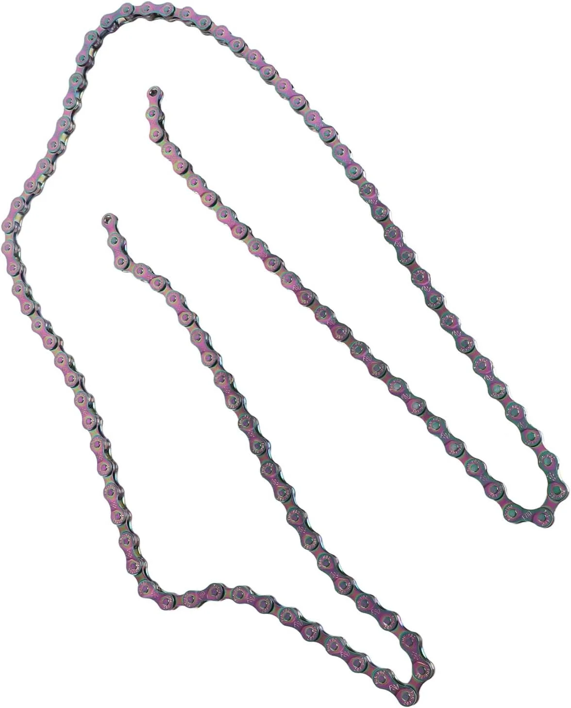 زنجیر دوچرخه 8 سرعته رنگی ضد زنگ سوراندی مناسب برای دوچرخه های کوهستانی و جاده، زنجیر حساس با عملکرد بالا و مقاوم در برابر ضربه برای سیستم ها