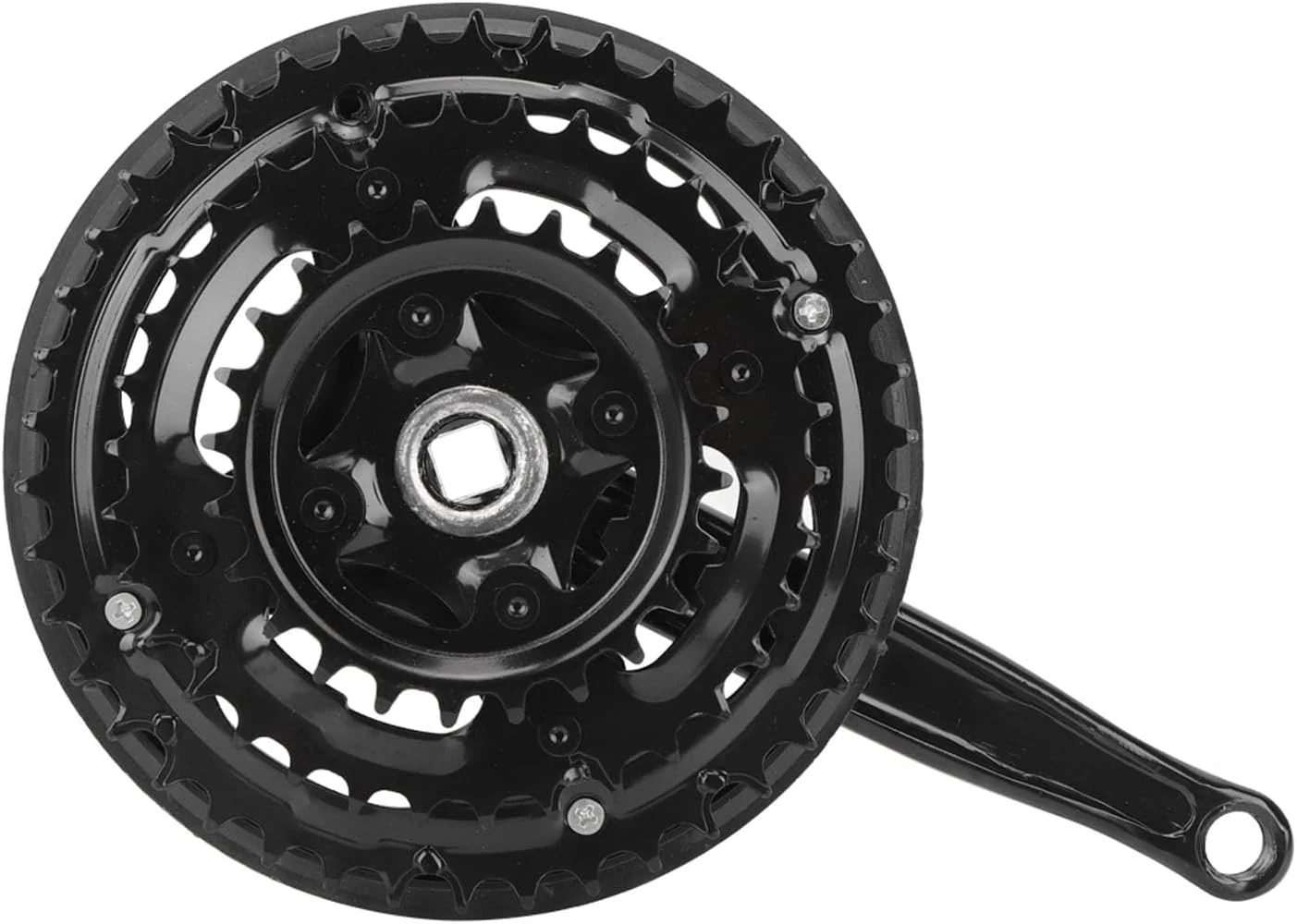 طبق قامه فولادی کربنی Sorandy با کاربری آسان، 24-34-42T به همراه محافظ زنجیر مناسب برای دوچرخه کوهستان و جاده، با استحکام بالا و مناسب برای دوچرخه کوهستان 21/24/27 سرعته