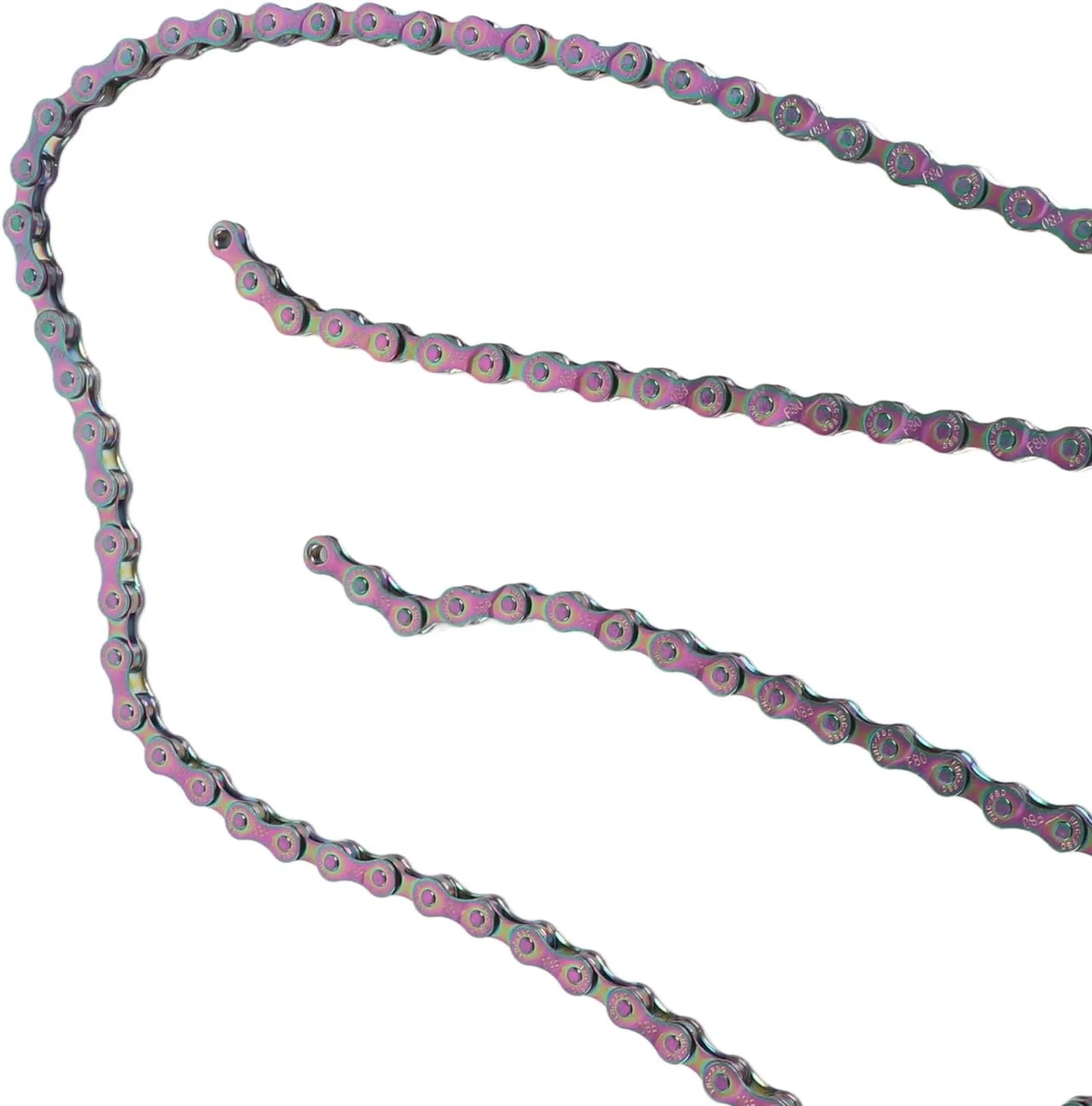 زنجیر دوچرخه 8 سرعته رنگی ضد زنگ سوراندی مناسب برای دوچرخه های کوهستانی و جاده، زنجیر حساس با عملکرد بالا و مقاوم در برابر ضربه برای سیستم ها