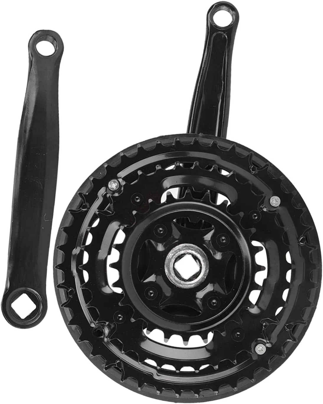 طبق قامه فولادی کربنی Sorandy با کاربری آسان، 24-34-42T به همراه محافظ زنجیر مناسب برای دوچرخه کوهستان و جاده، با استحکام بالا و مناسب برای دوچرخه کوهستان 21/24/27 سرعته