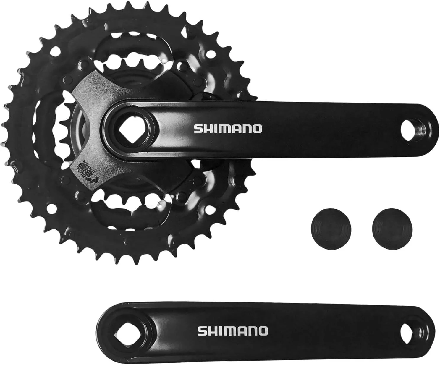 ست دنده دوچرخه Shimano Tourney FC-TY301 مربع 42-34-24 دندانه برای 3x6/7/8 سرعته 170 میلی متر