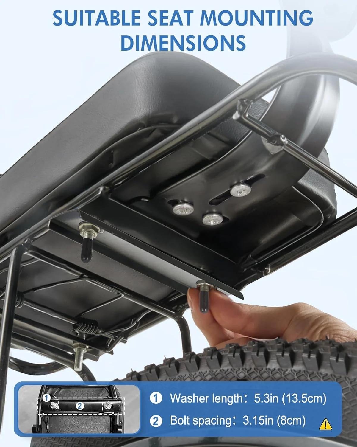 صندلی دوچرخه کودک Zacro، صندلی راحت دوچرخه با پشتی، کوسن صندلی عقب دوچرخه پهن برای کودک با تکیه گاه دست ایمن و جاپایی، صندلی عقب دوچرخه کودک برای بالای 5 سال