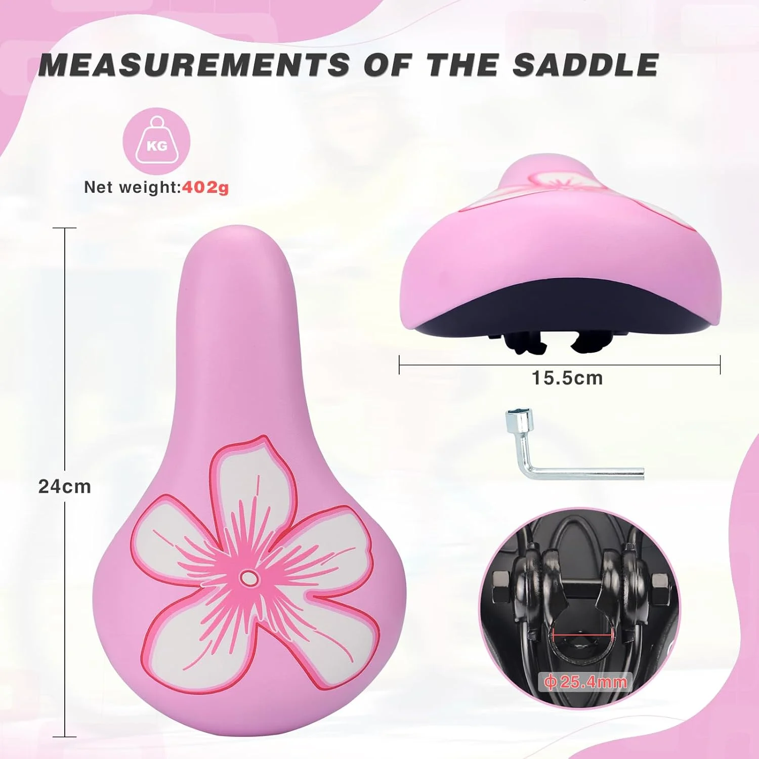 صندلی دوچرخه کودک WEEROCK، صندلی دوچرخه کودک برای دوچرخه های بچه گانه ۱۴، ۱۶، ۱۸، ۲۰، ۲۴ اینچی، زین جایگزین دوچرخه کودک برای دوچرخه های پسرانه و دخترانه، صورتی صندلی دوچرخه کودک WEEROCK، صندلی دوچرخه کودک برای دوچرخه های بچه گانه ۱۴، ۱۶، ۱۸، ۲۰، ۲۴ اینچی، زین جایگزین دوچرخه کودک برای دوچرخه های پسرانه و دخترانه، صورتی