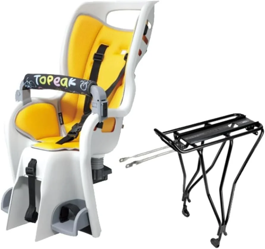صندلی کودک دوچرخه Topeak Baby Seat II، MTX 2.0، به همراه ترک عقب سازگار با دیسک - مناسب برای سایز 29 اینچ