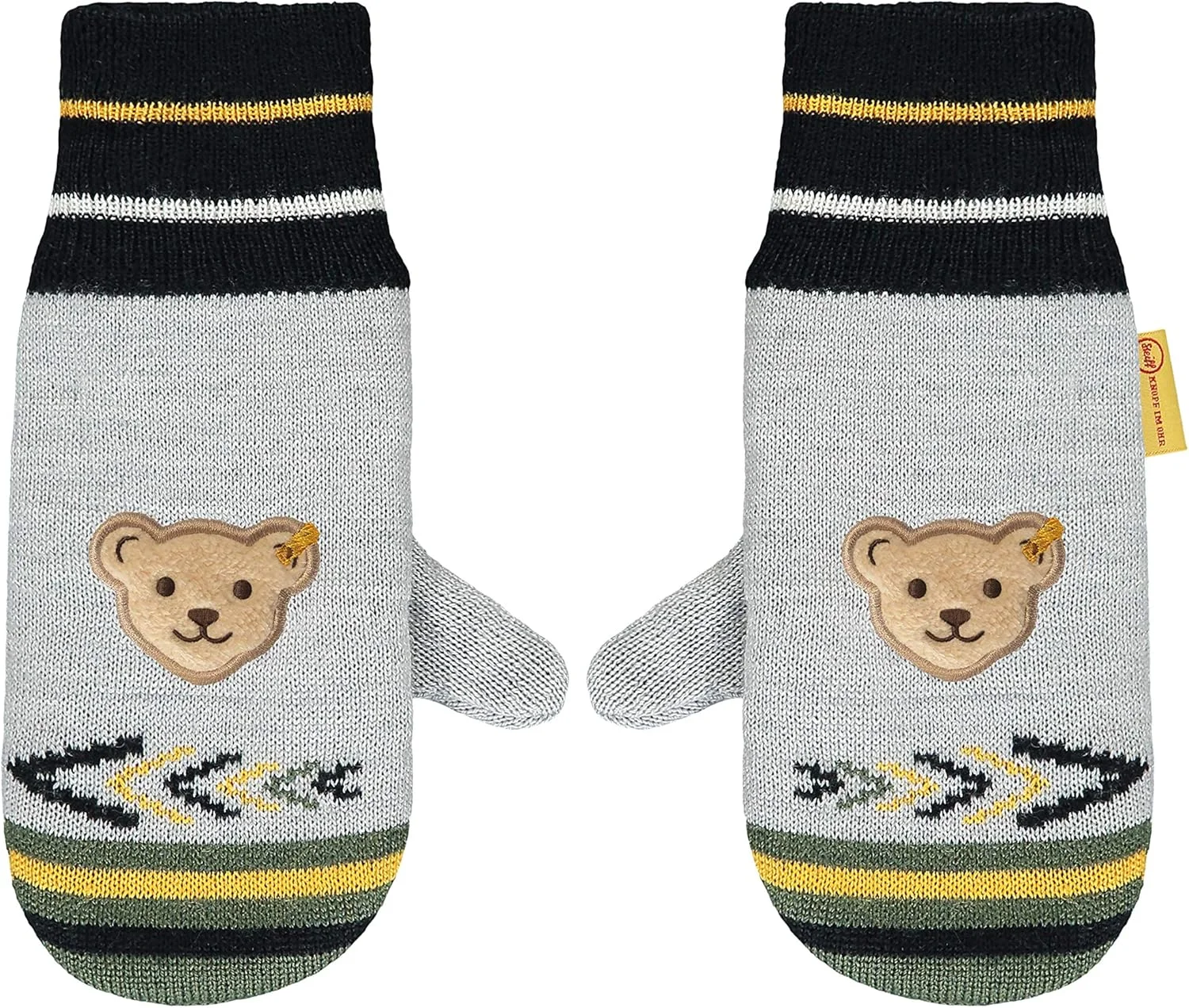 دستکش نوزادی پسرانه استایف با طرح خرس عروسکی زیبا