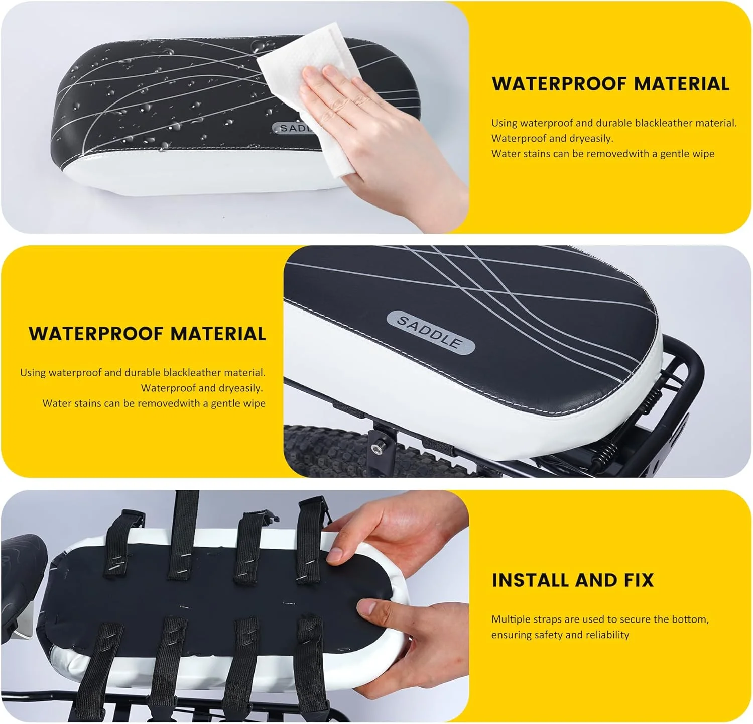 صندلی عقب دوچرخه با کوسن، صندلی عقب دوچرخه کودک، صندلی پشتی دوچرخه، کوسن صندلی عقب دوچرخه، زین عقب دوچرخه، صندلی عقب کودک برای دوچرخه کوهستان