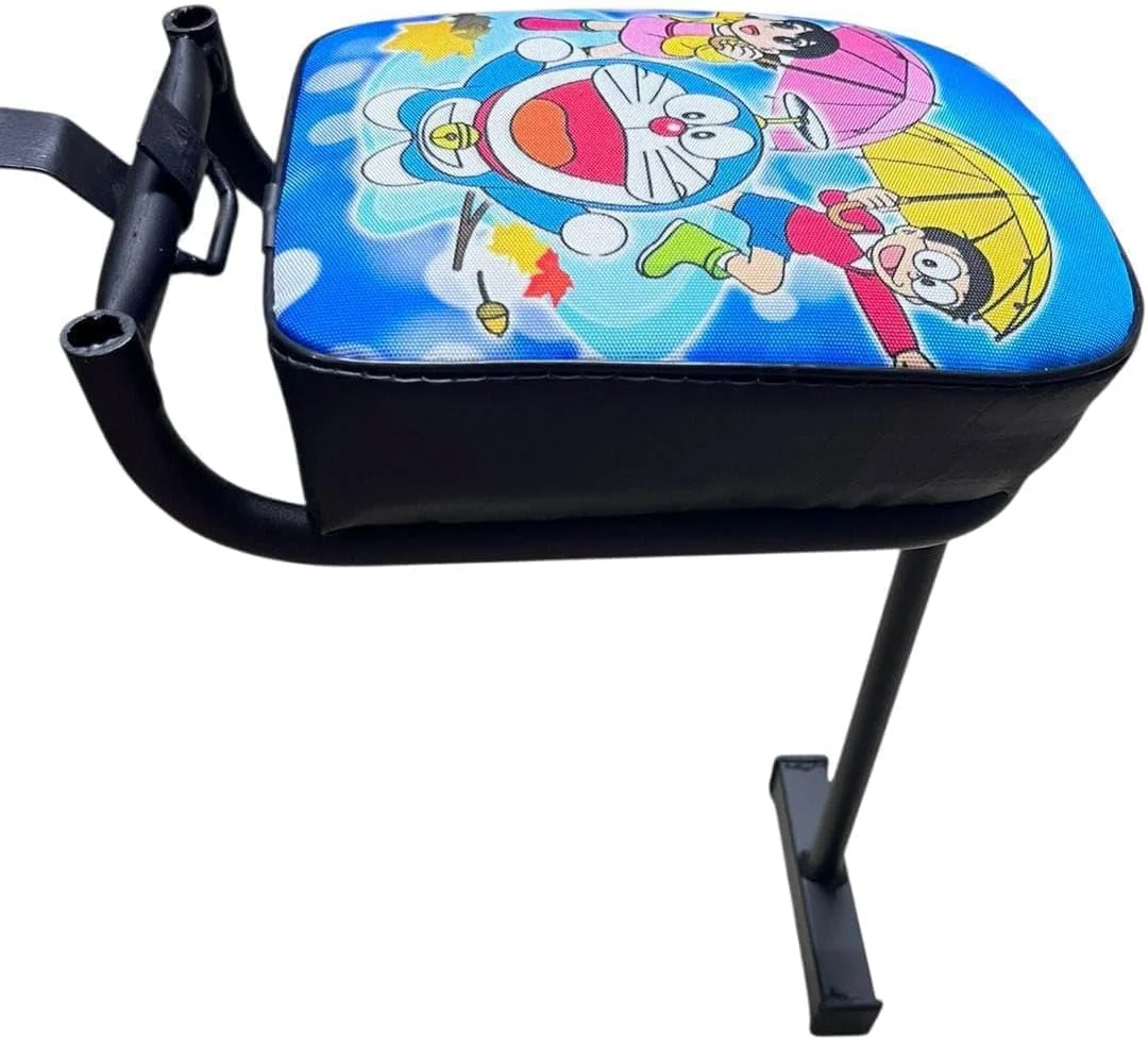 صندلی تاشو کودک Ride Emeral با طرح جذاب کارتونی دورایمون برای کودکان، سازگار با TVS، Hero، Suzuki، Honda Activa 5G، Activa 6G (دورایمون آبی)