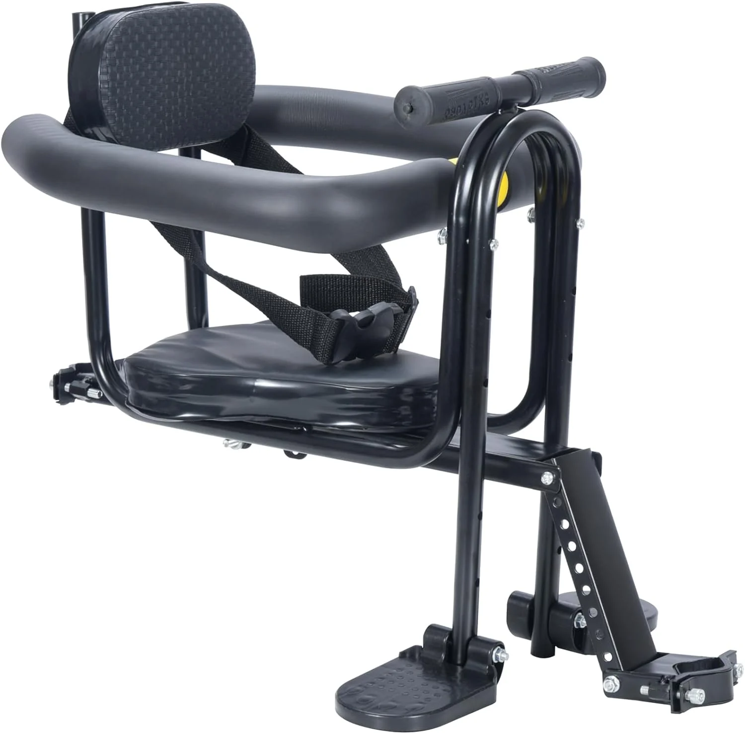 صندلی جلویی دوچرخه کودک، صندلی کودک قابل جابجایی برای دوچرخه، مناسب برای کودکان 2 تا 6 سال (تا 30 کیلوگرم)، مناسب برای دوچرخه های کوهستانی، دوچرخه های شهری، دوچرخه های تاشو