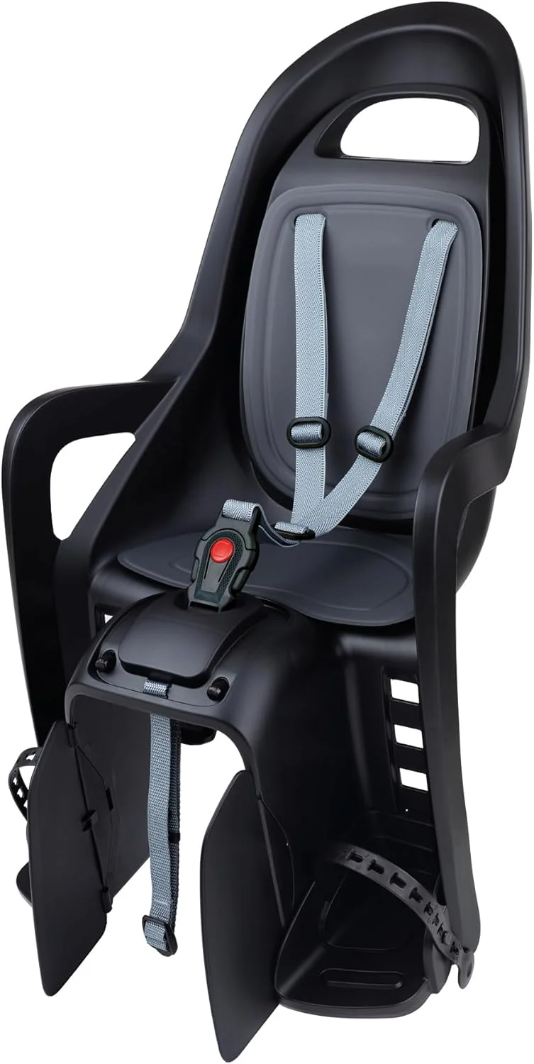 صندلی عقب دوچرخه کودک Polisport Groovy AVS+ 8408700001 با حداکثر وزن 22 کیلوگرم، اتصال به باربند، فقط سازگار با AVS+، مشکی/خاکستری تیره