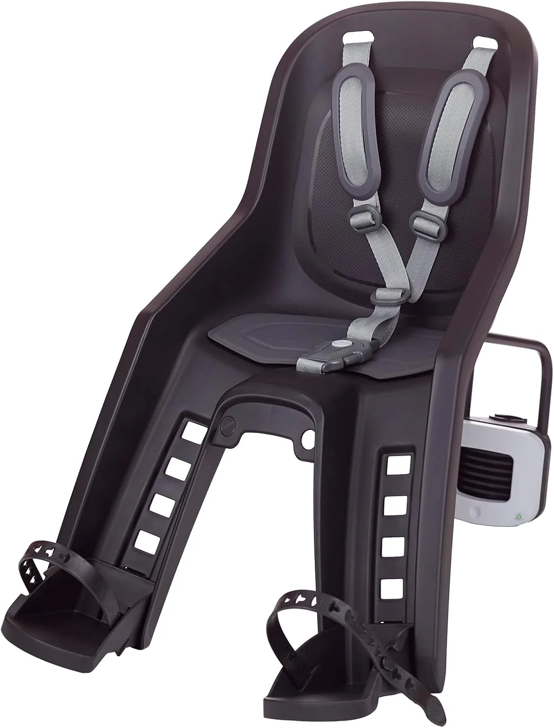 صندلی جلویی دوچرخه کودک Polisport Bubbly Mini PLYS FF 8406900021 مناسب برای دوچرخه های با چرخ های 26 تا 29 اینچ، مناسب برای کودکان با وزن 9 تا 15 کیلوگرم، با اتصال به بدنه، به رنگ مشکی/خاکستری تیره