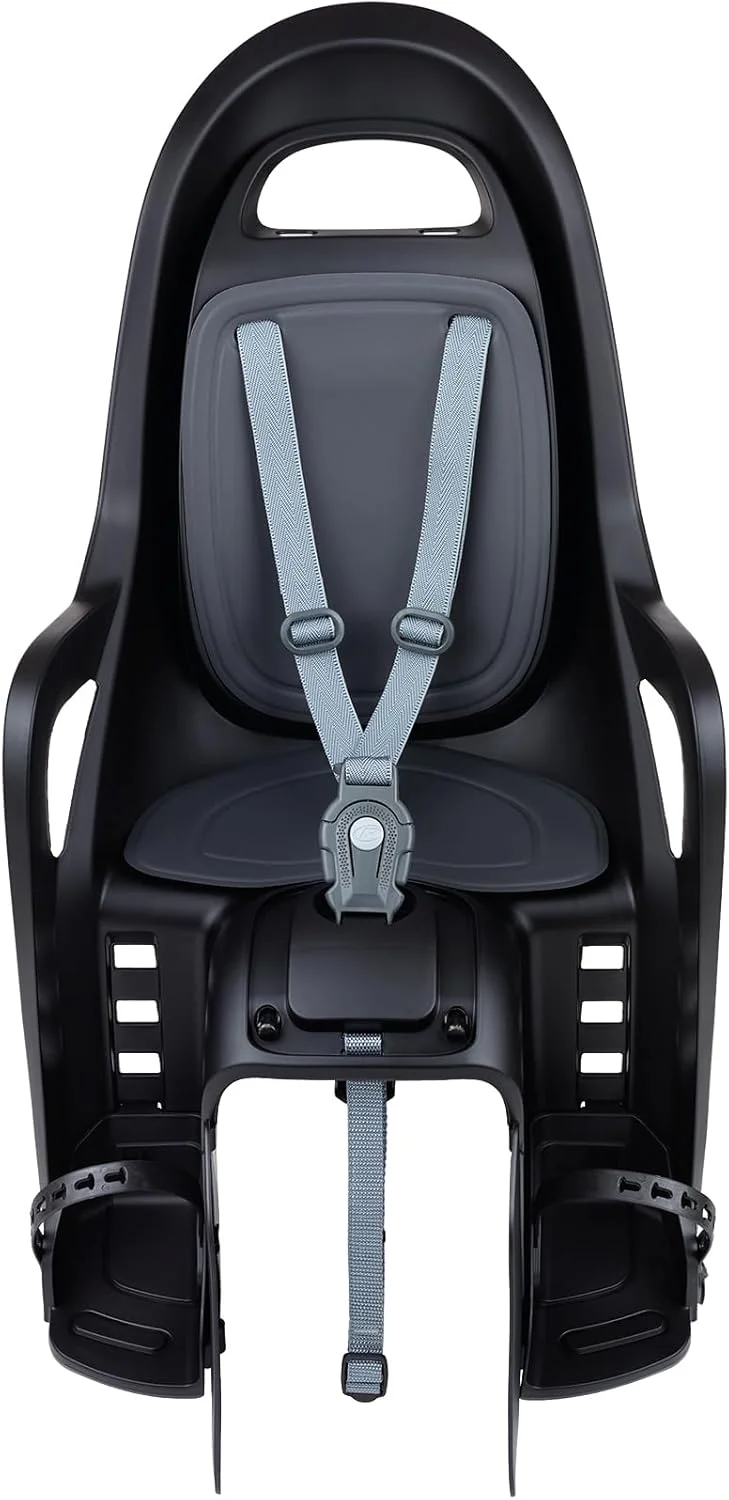 صندلی عقب دوچرخه کودک Polisport Groovy AVS+ 8408700001 با حداکثر وزن 22 کیلوگرم، اتصال به باربند، فقط سازگار با AVS+، مشکی/خاکستری تیره