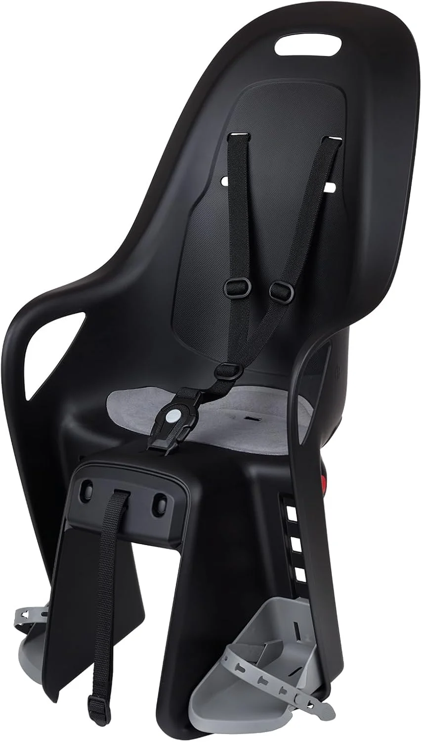 صندلی کودک دوچرخه پشتی مدل Koari 8408200002 برای باربند - طراحی مینیمالیستی و نصب بدون ابزار، و راحتی برای کودکان 9 ماهه تا 6 ساله، مشکی/خاکستری