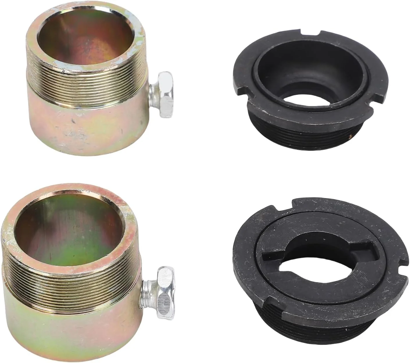 کیت آداپتور چرخ آزاد فولادی 27 میلی‌متری برای تبدیل دوچرخه برقی به همراه 2 آداپتور و 2 اتصال‌دهنده برای دوچرخه‌ها، کارتینگ‌ها و موتورسیکلت‌ها