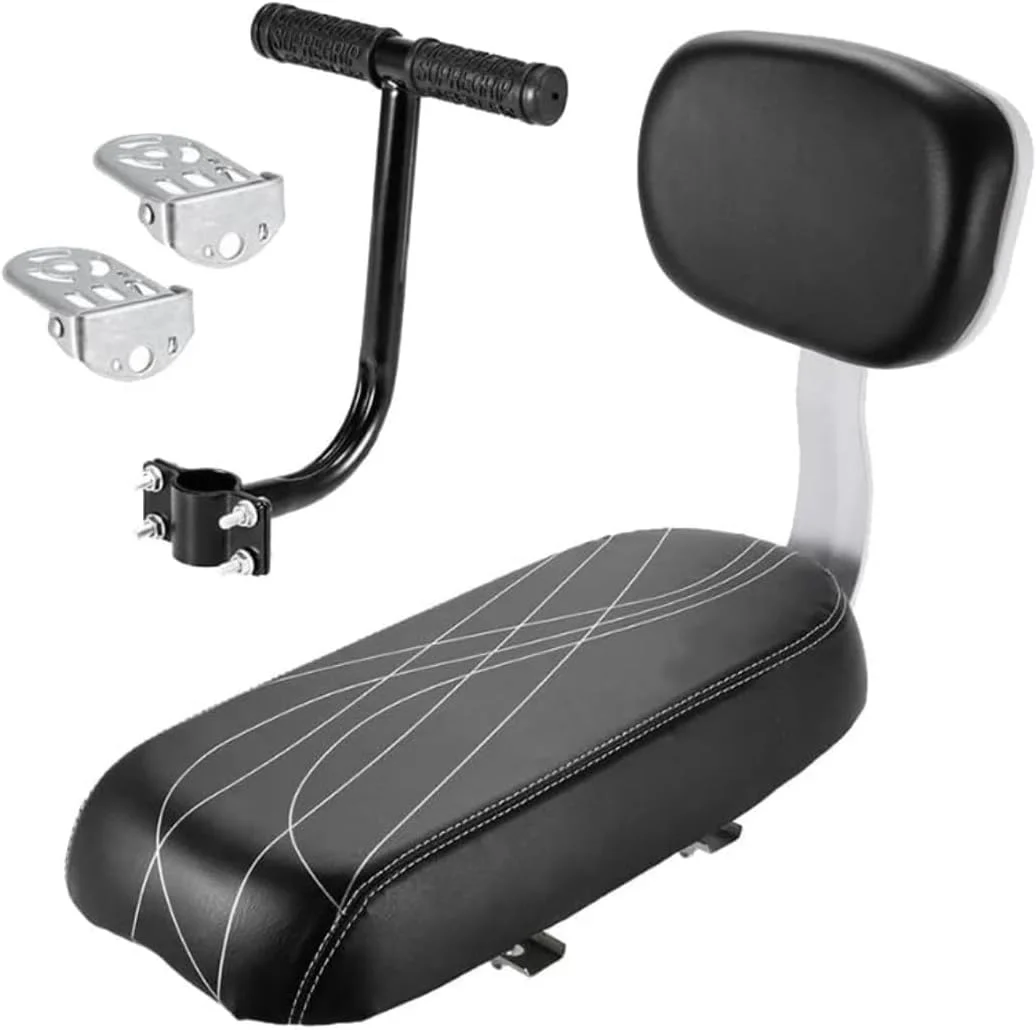 مجموعه پشتی صندلی عقب دوچرخه، تکیه گاه دست و جاپایی، صندلی ایمنی کودک دوچرخه، شامل بالشتک و پشتی لوازم جانبی دوچرخه سواری