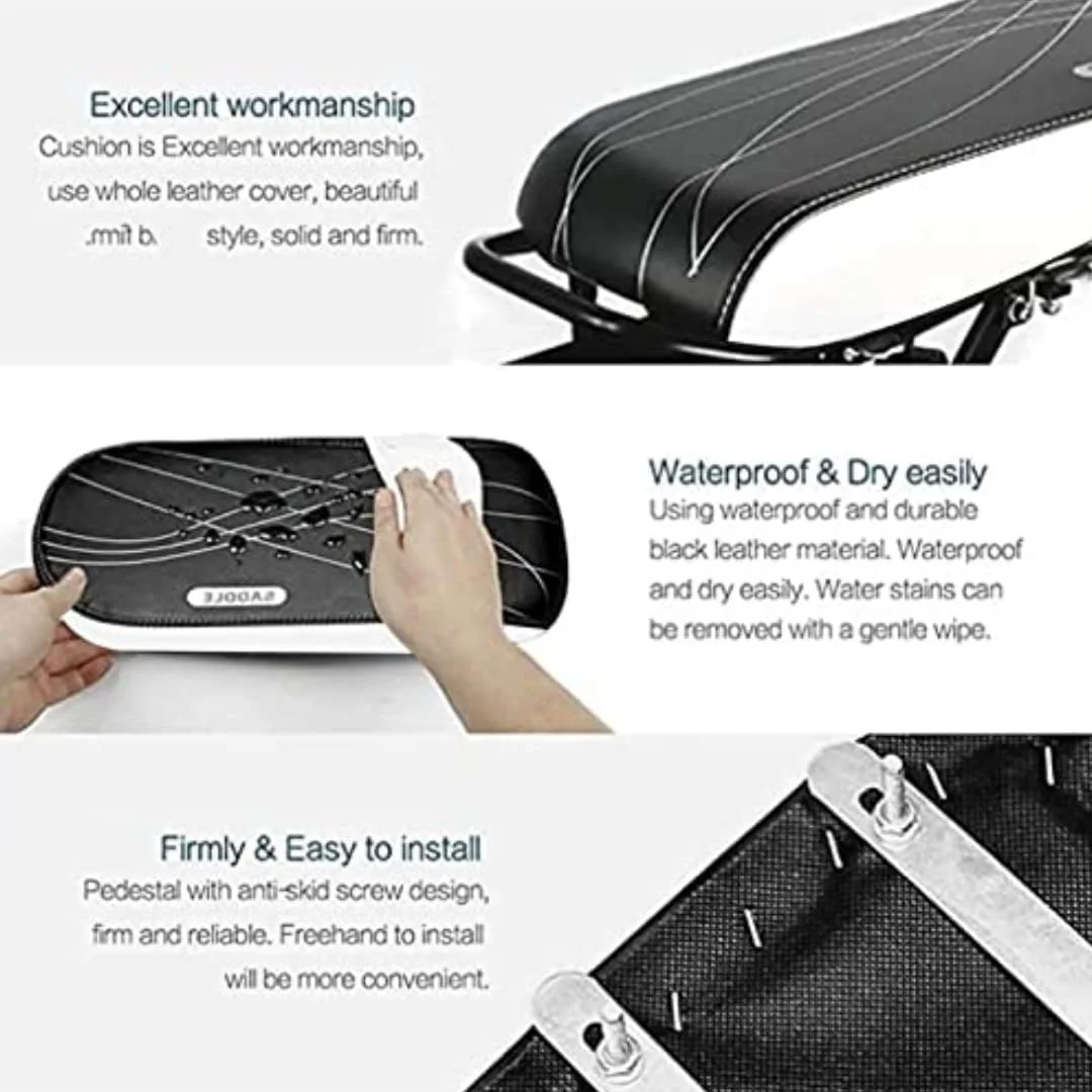 مجموعه پشتی صندلی عقب دوچرخه، تکیه گاه دست و جاپایی، صندلی ایمنی کودک دوچرخه، شامل بالشتک و پشتی لوازم جانبی دوچرخه سواری