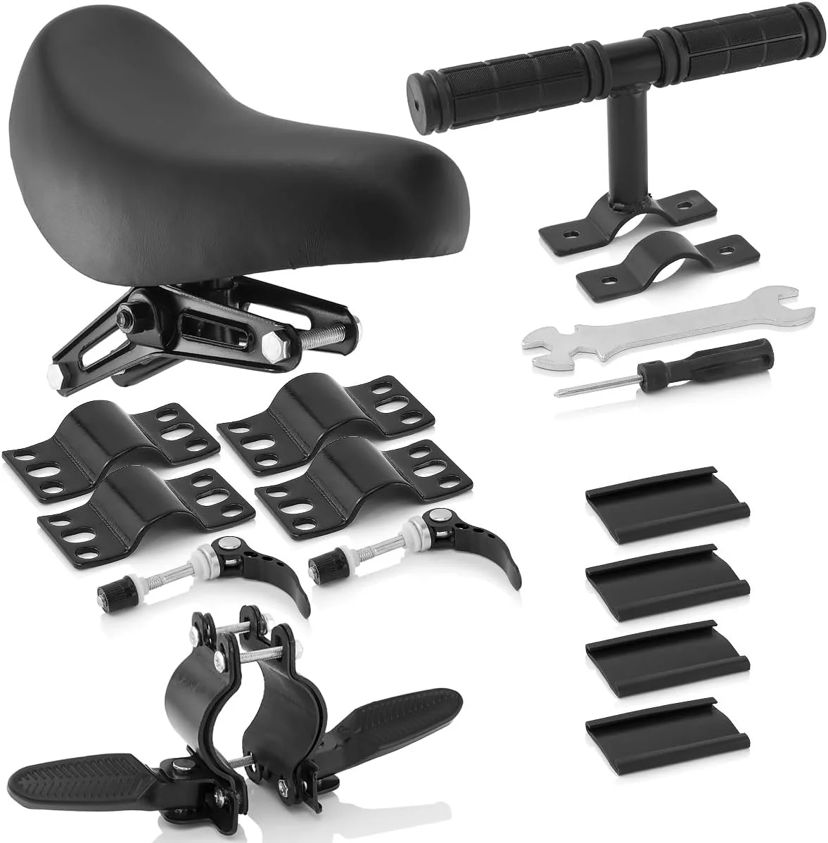 صندلی کودک دوچرخه میدگارد برای نصب در قسمت جلوی بدنه، صندلی دوچرخه کودک با دستگیره فرمان برای نگهداری ایمن، مناسب برای کودکان 2 تا 5 سال