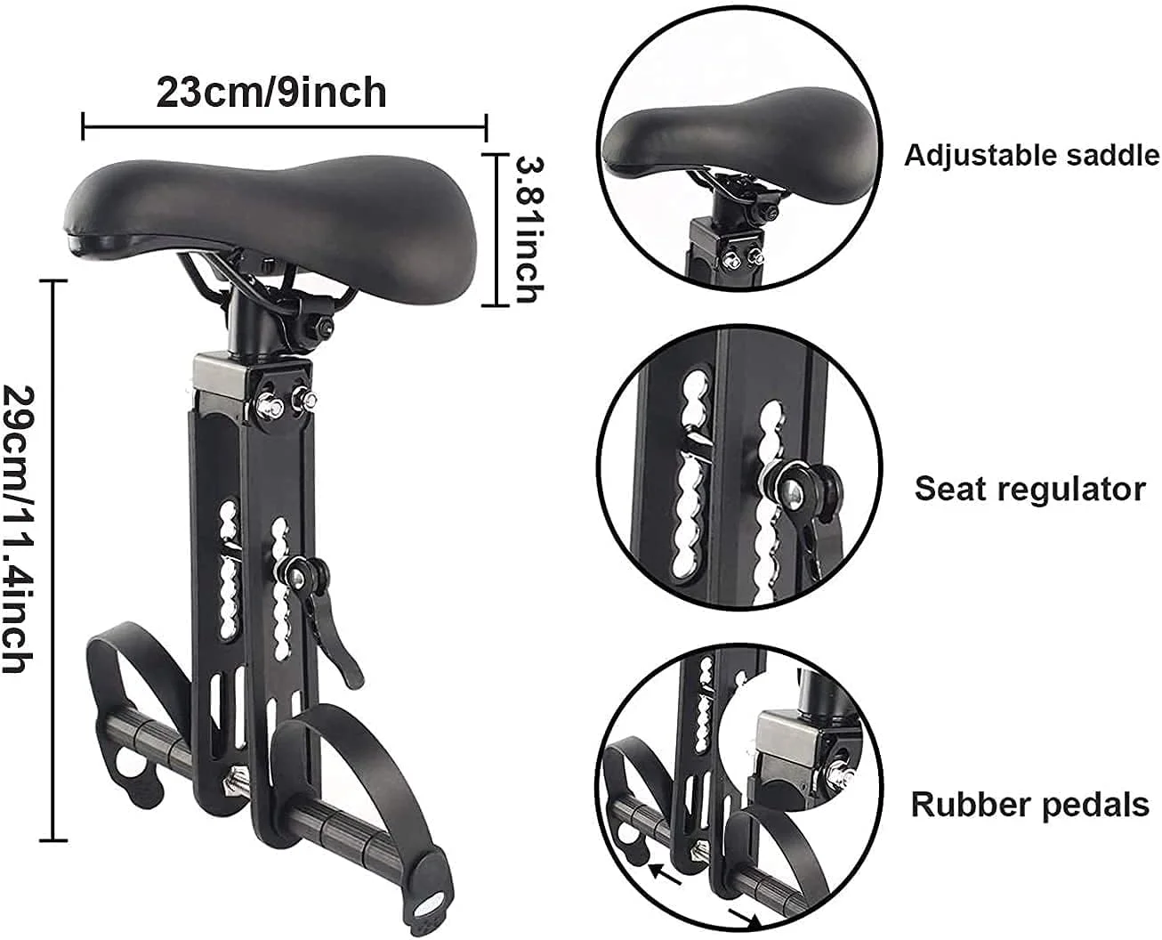 صندلی دوچرخه کودک برای دوچرخه‌های کوهستانی، صندلی‌های دوچرخه جلویی قابل جدا شدن برای کودکان 2 تا 5 ساله