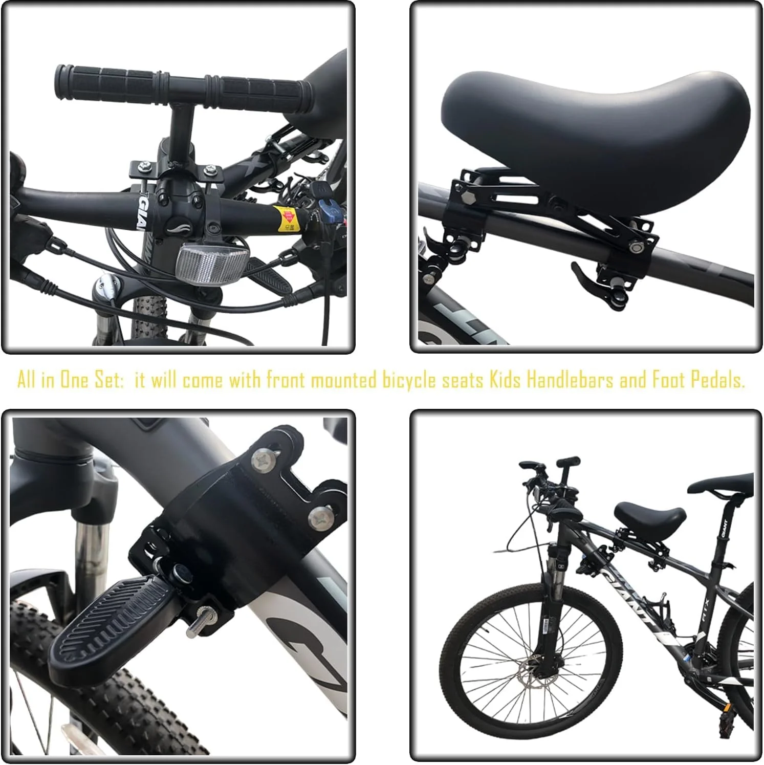 صندلی دوچرخه کودک با اتصال به فرمان، صندلی دوچرخه برای کودکان 2 تا 5 سال