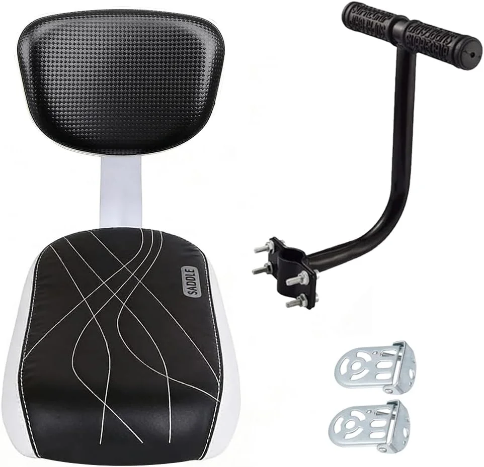 ست پشتی صندلی عقب دوچرخه با تکیه گاه، ست پشتی صندلی عقب دوچرخه کودک، ست زیرپایی دسته دار صندلی عقب برای کودکان، بزرگسالان