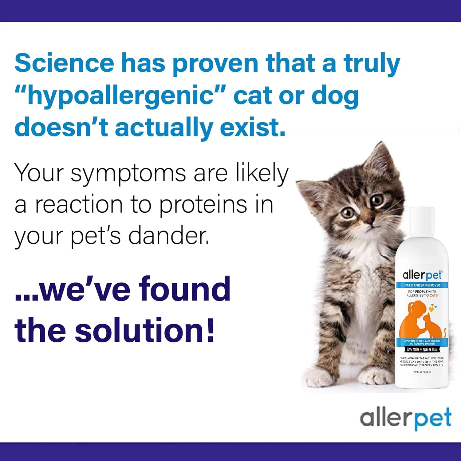 محلول از بین برنده شوره گربه آلرپت به همراه یک جفت دستکش و دستکش نظافت رایگان - کاهش موثر شوره گربه، محلول ضد آلرژی ساخت آمریکا - (355 میلی لیتر)