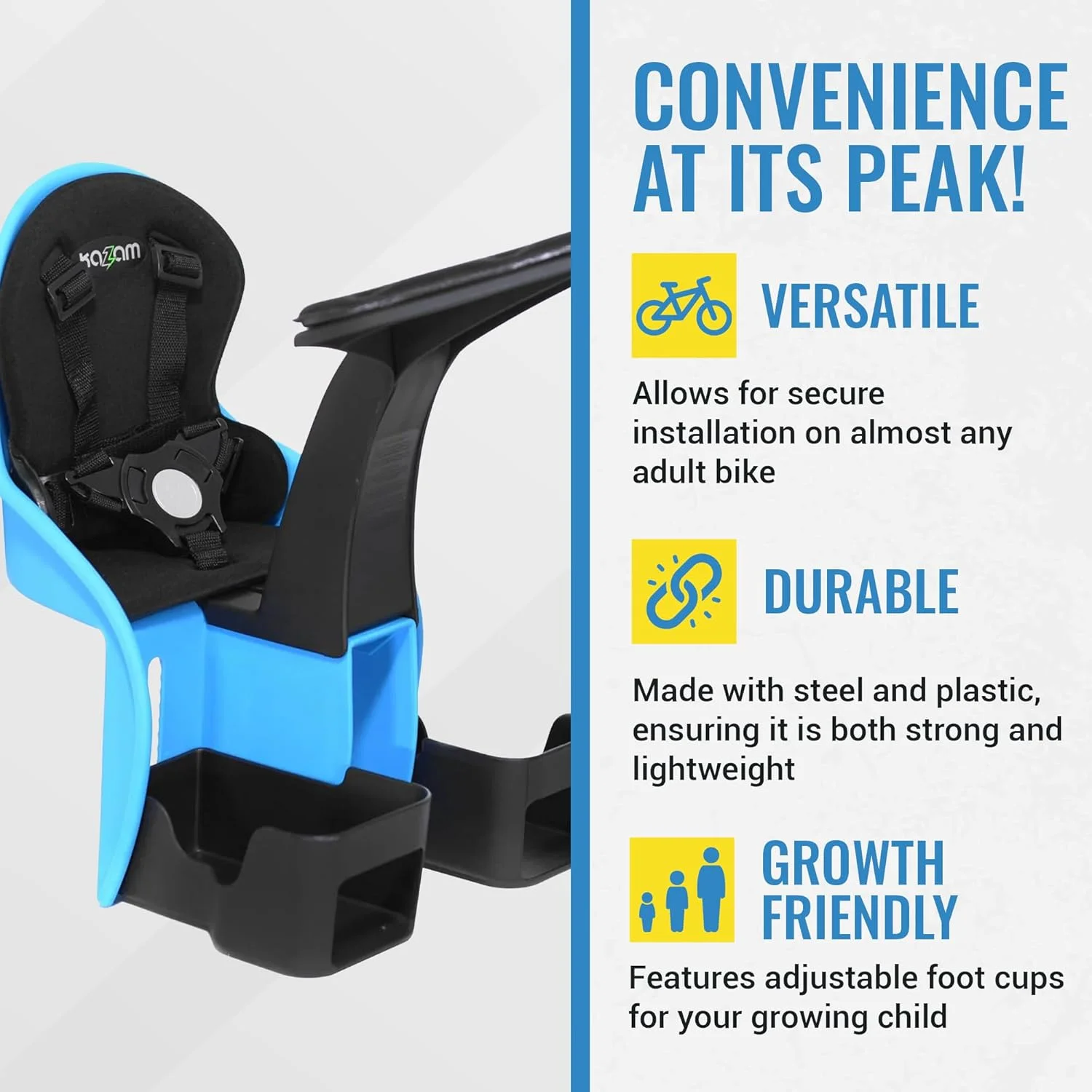 صندلی کودک دوچرخه کازام مدل کانگورو کلاسیک با نصب در جلو